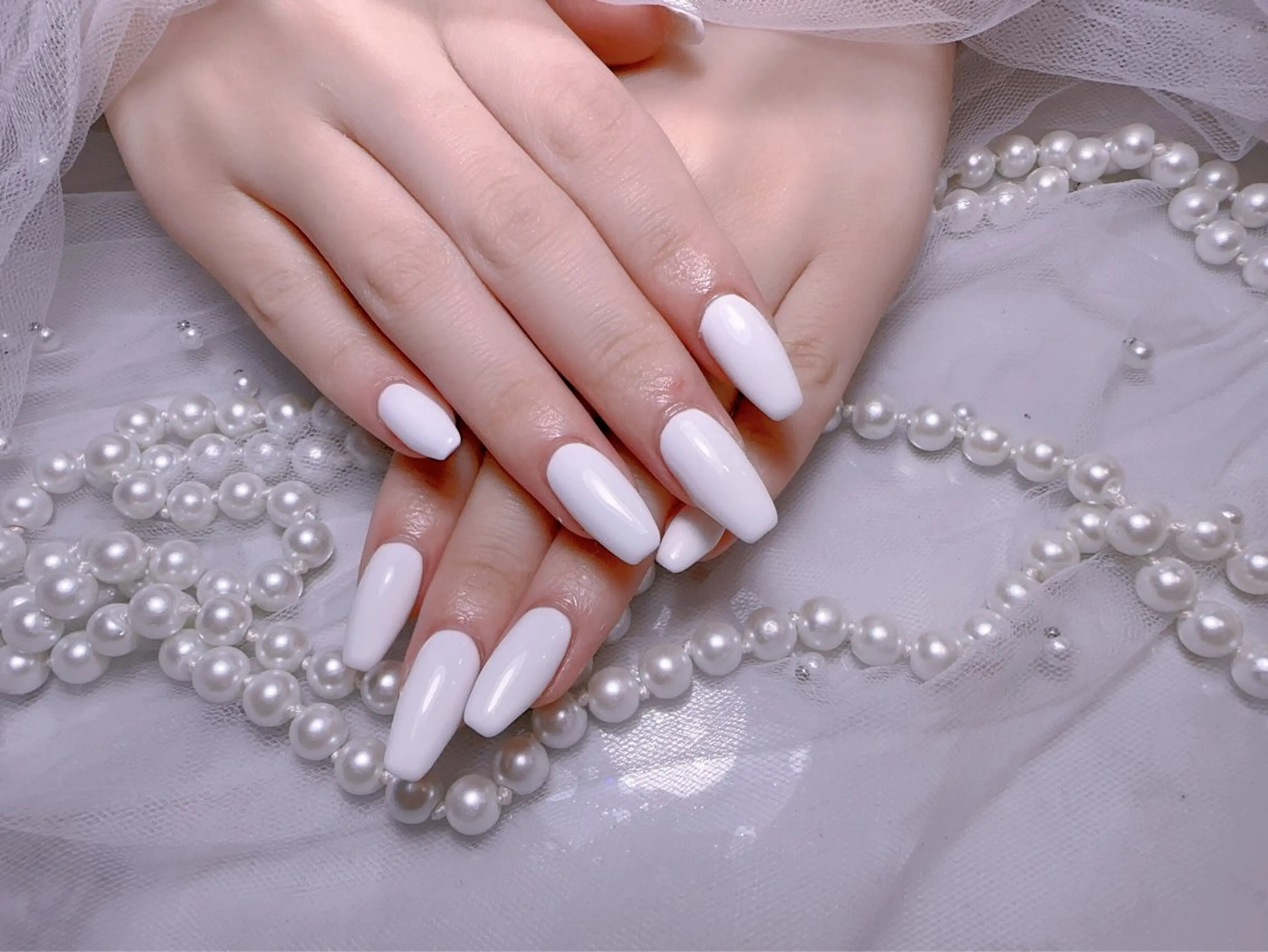 ネイル 長さ出し ワンカラーネイル ネイルチップ ハンドネイル You&Me Miyuのネイルデザイン