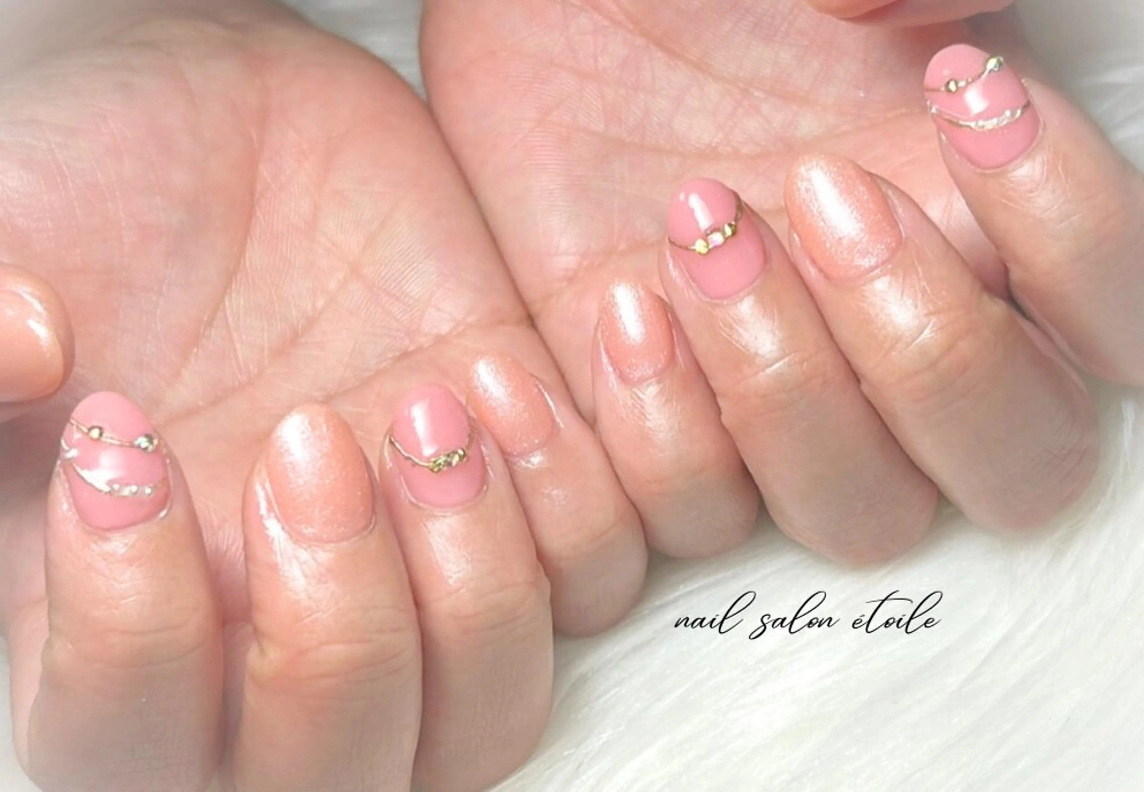 ネイル アートネイル 入学式 卒業式 オフィスネイル ピンク ハンドネイル nail salon étoileのネイルデザイン