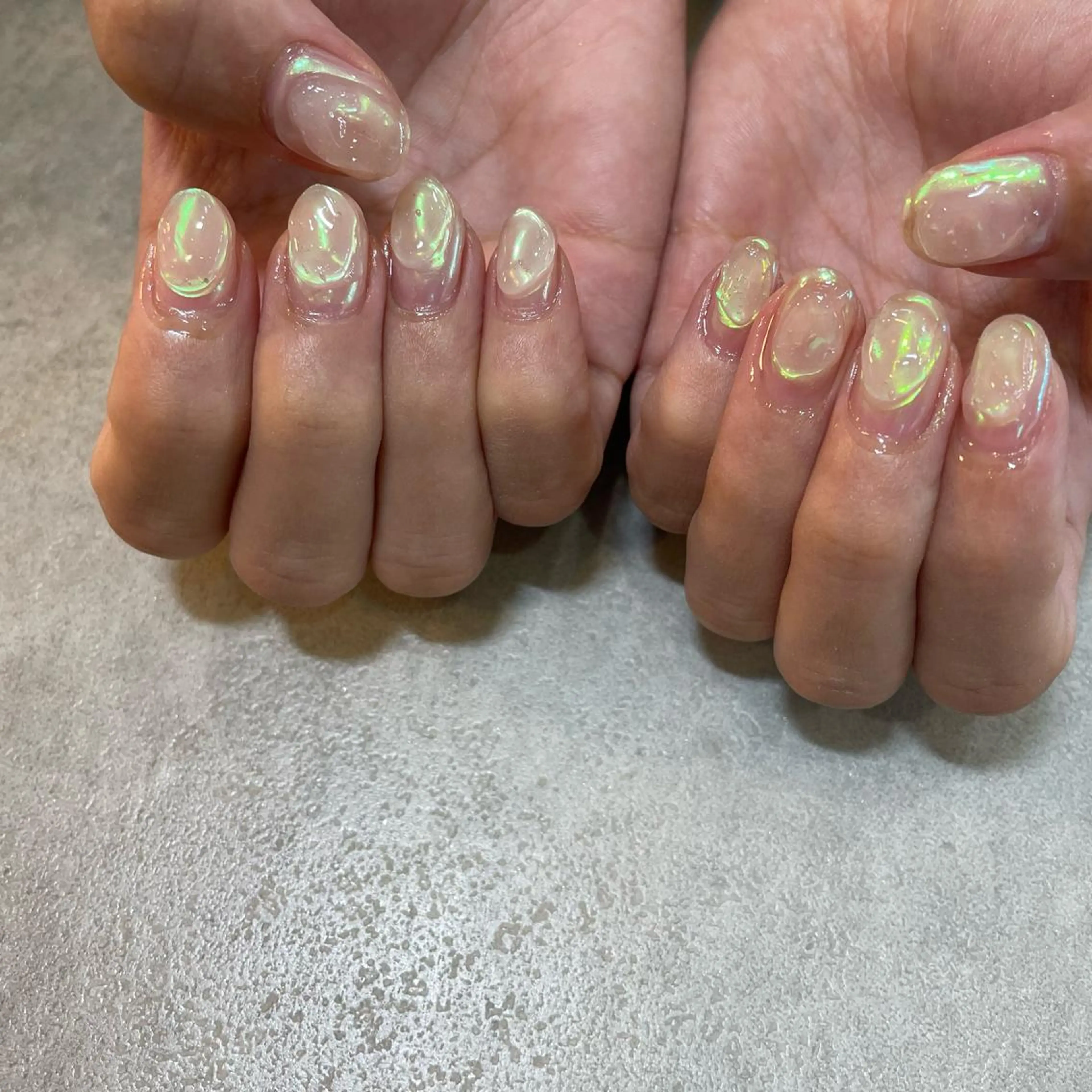 ネイル オーロラネイル ぷっくりネイル Nail Salon Gummi.のネイルデザイン