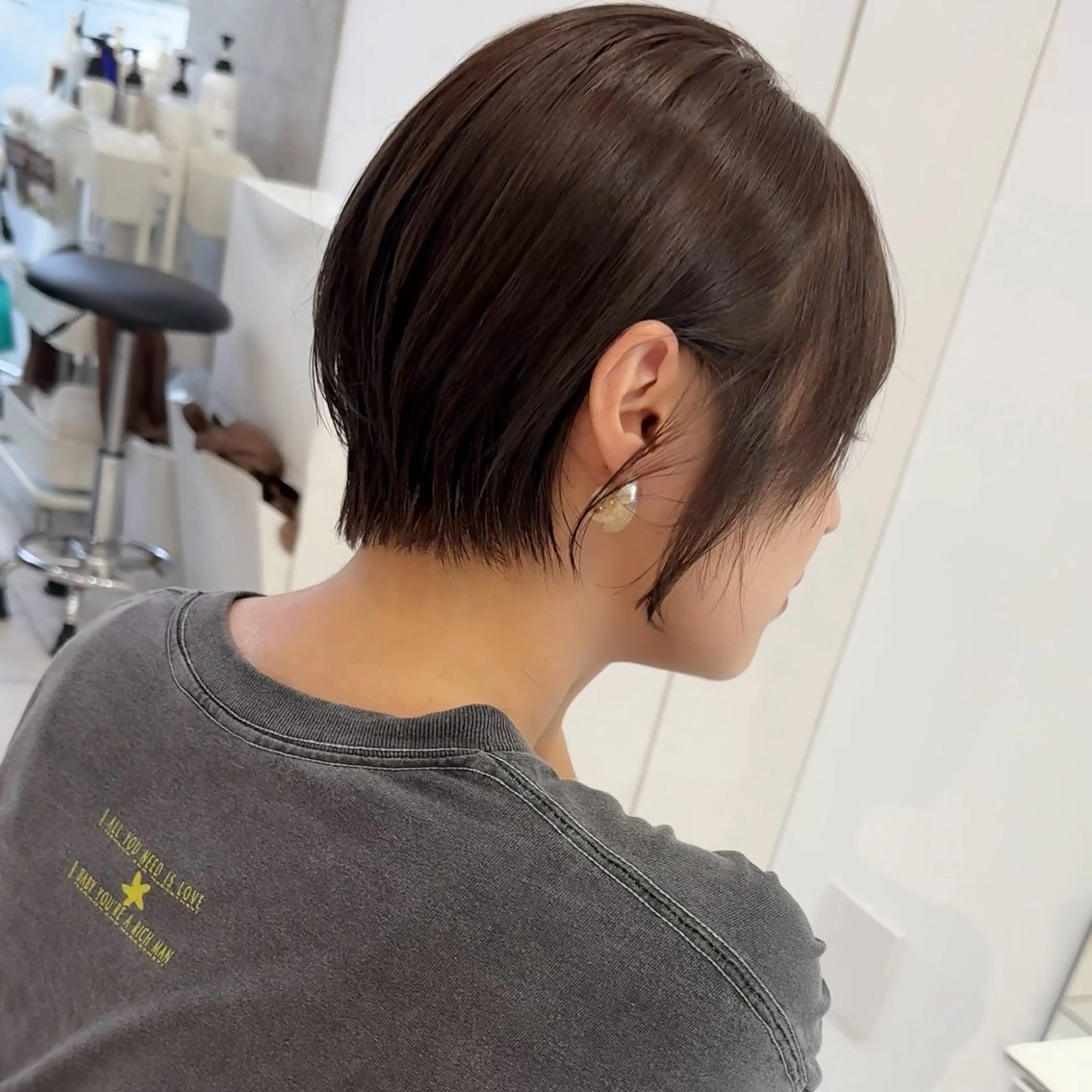 ショート カラー ボブ 髪質改善 似合わせカット ショートヘア 縮毛矯正 畔上 尚也のヘアスタイル