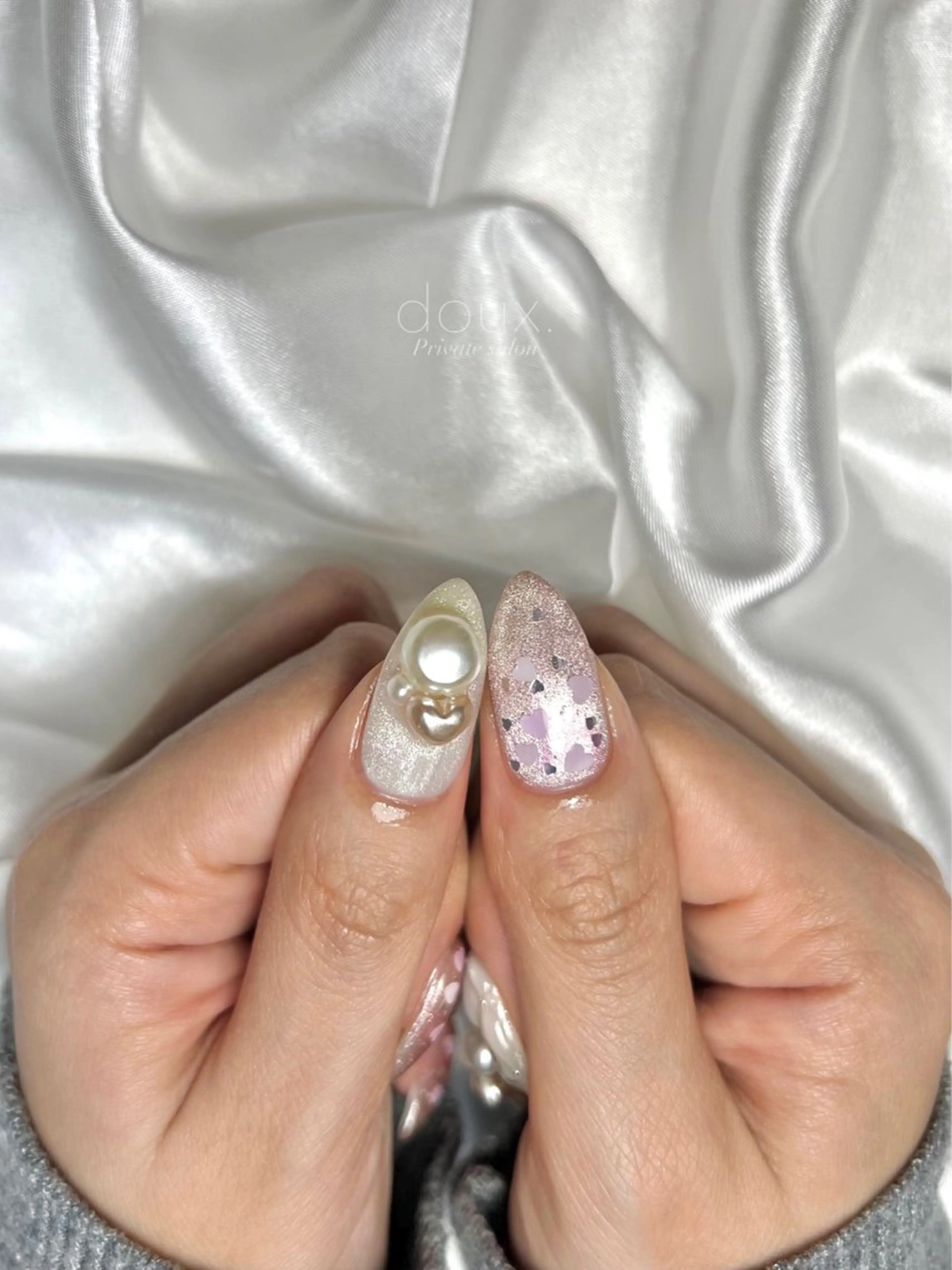 ネイル バレンタイン ハンドネイル doux. nailのネイルデザイン