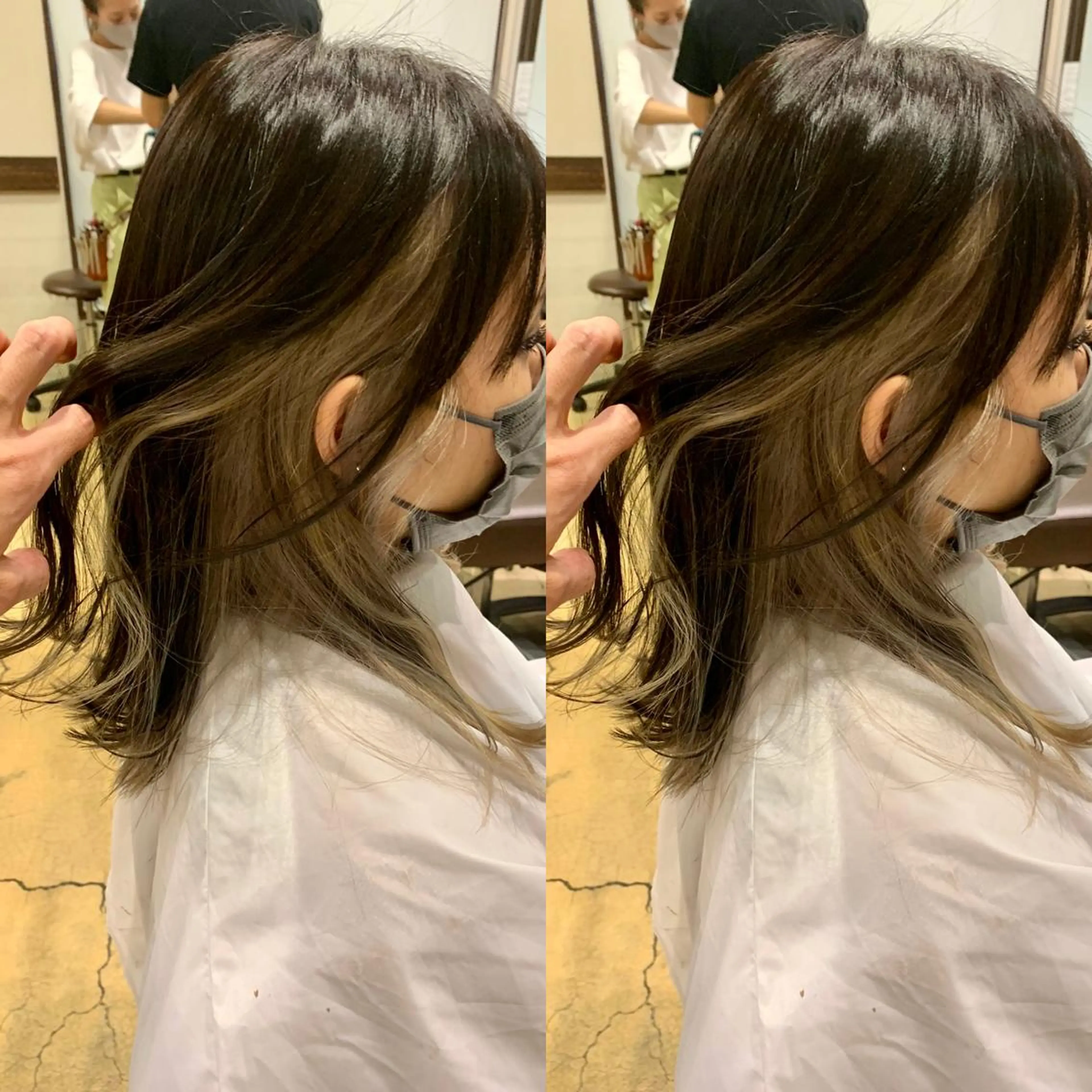 ミディアム 北原 練のヘアスタイル