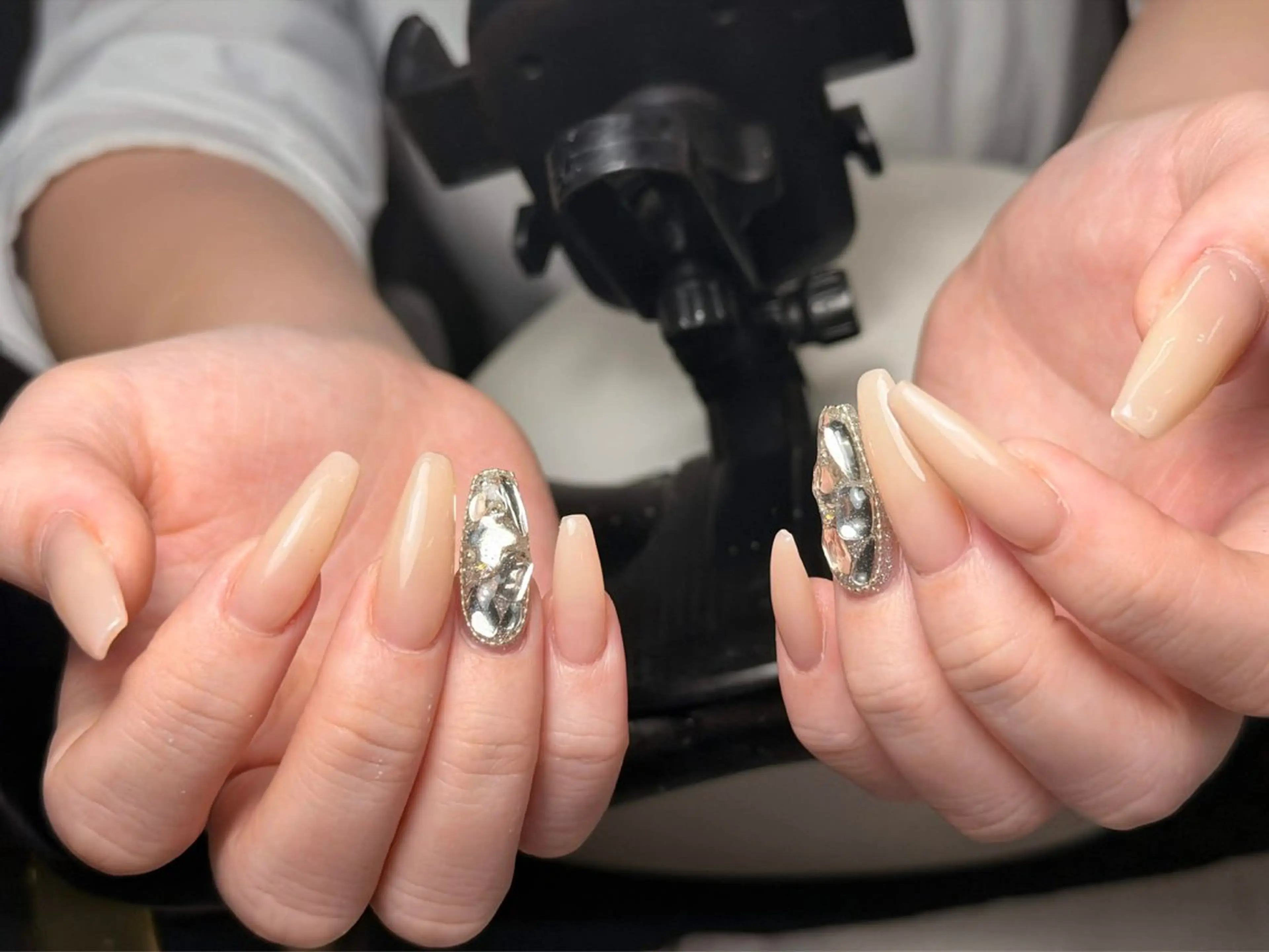 ネイル 韓国ネイル 持ち込み ニュアンスネイル ネイルチップ 冬ネイル RINN ANA.CHUOのネイルデザイン