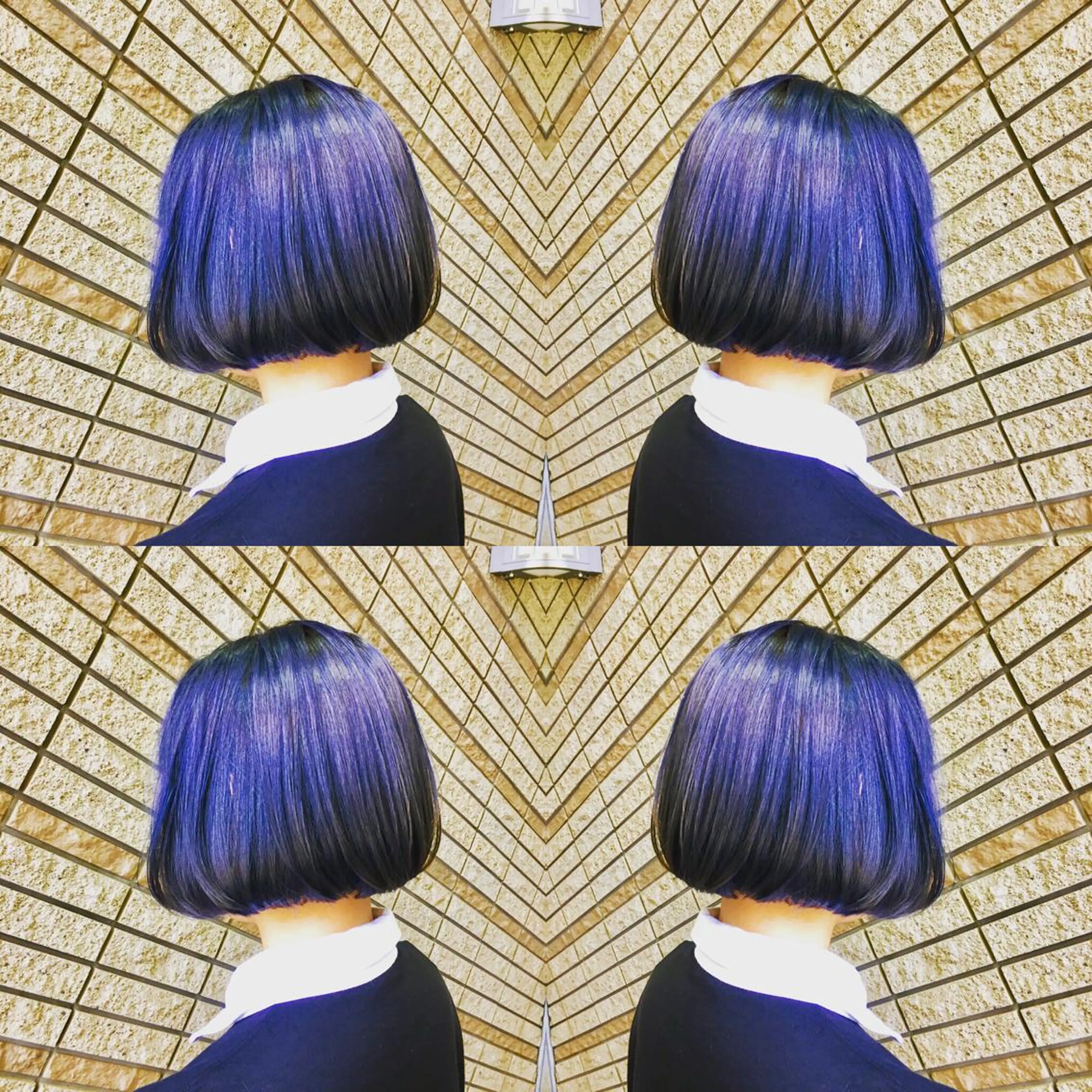 ショート カラー アッシュ ブルーカラー イルミナカラー 外国人風カラー カット ヘアカラー トリートメント ブリーチ/バレイヤ ージュ川端裕司のヘアスタイル