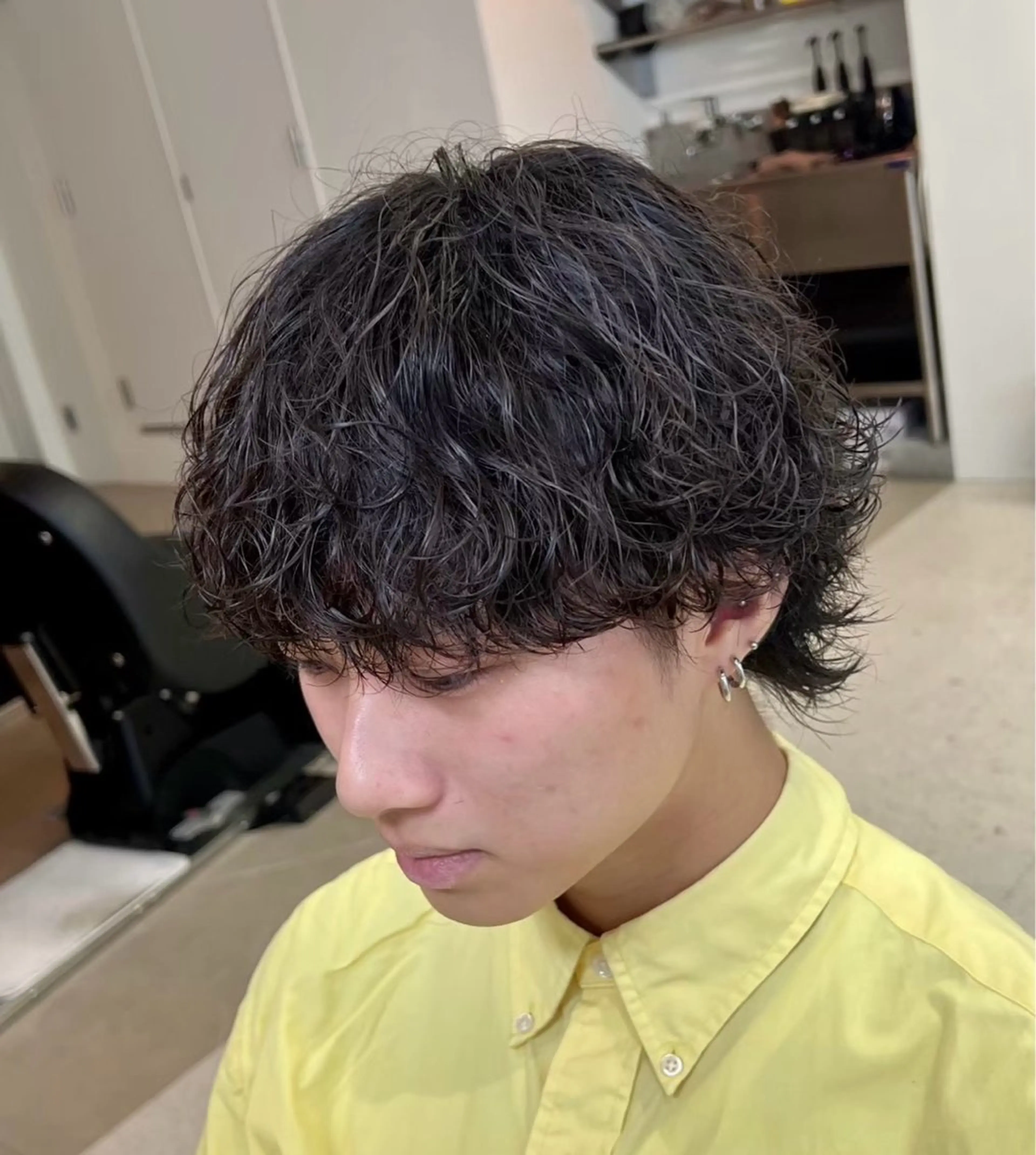 パーマ メンズ メンズパーマ 波巻きパーマ スパイラルパーマ 横浜メンズパーマ/ シャドウ/ショウゴのヘアスタイル