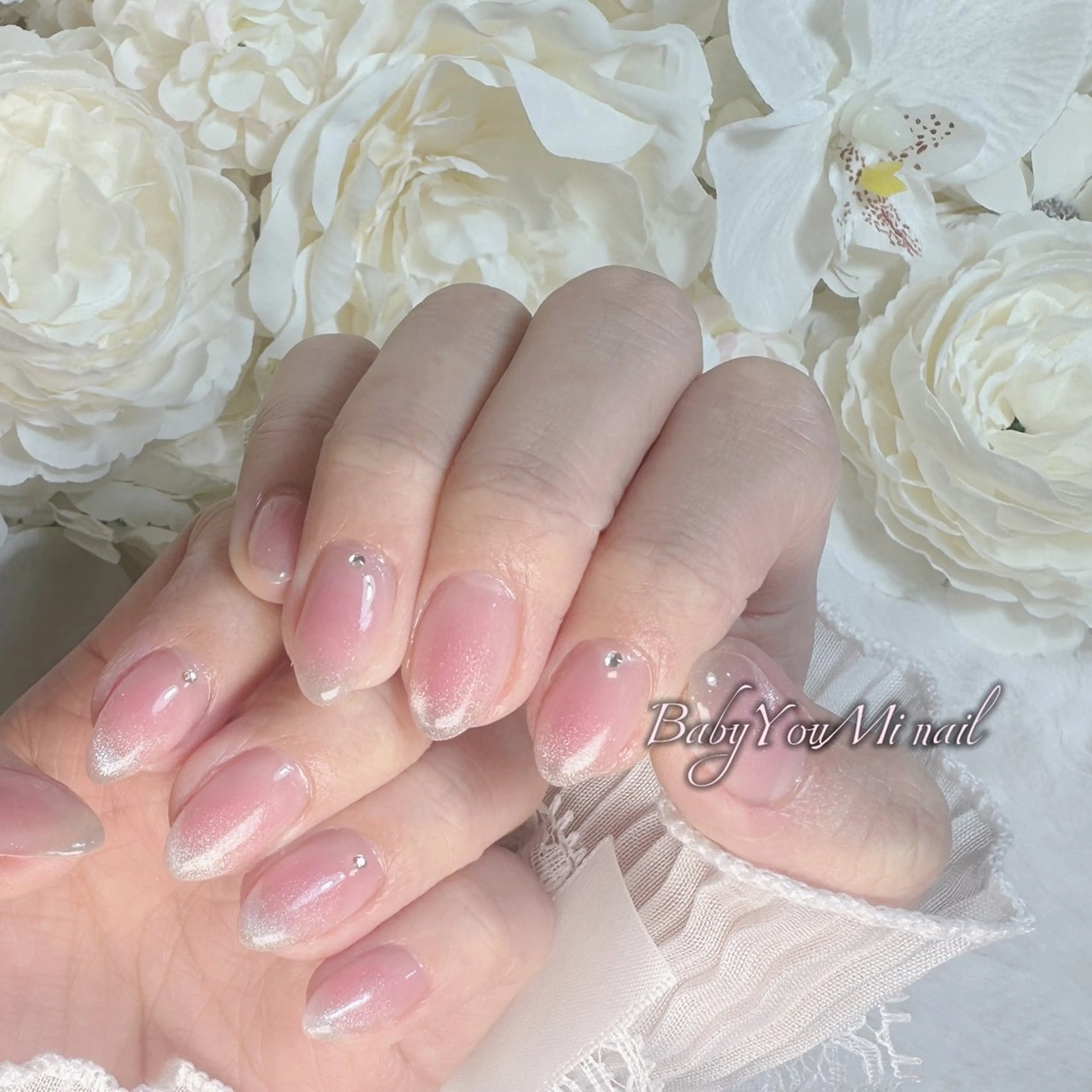 ネイル オーロラネイル 成人式 フットネイル フレンチネイル ジェルネイル ハンドネイル BabyYouMi nailのネイルデザイン