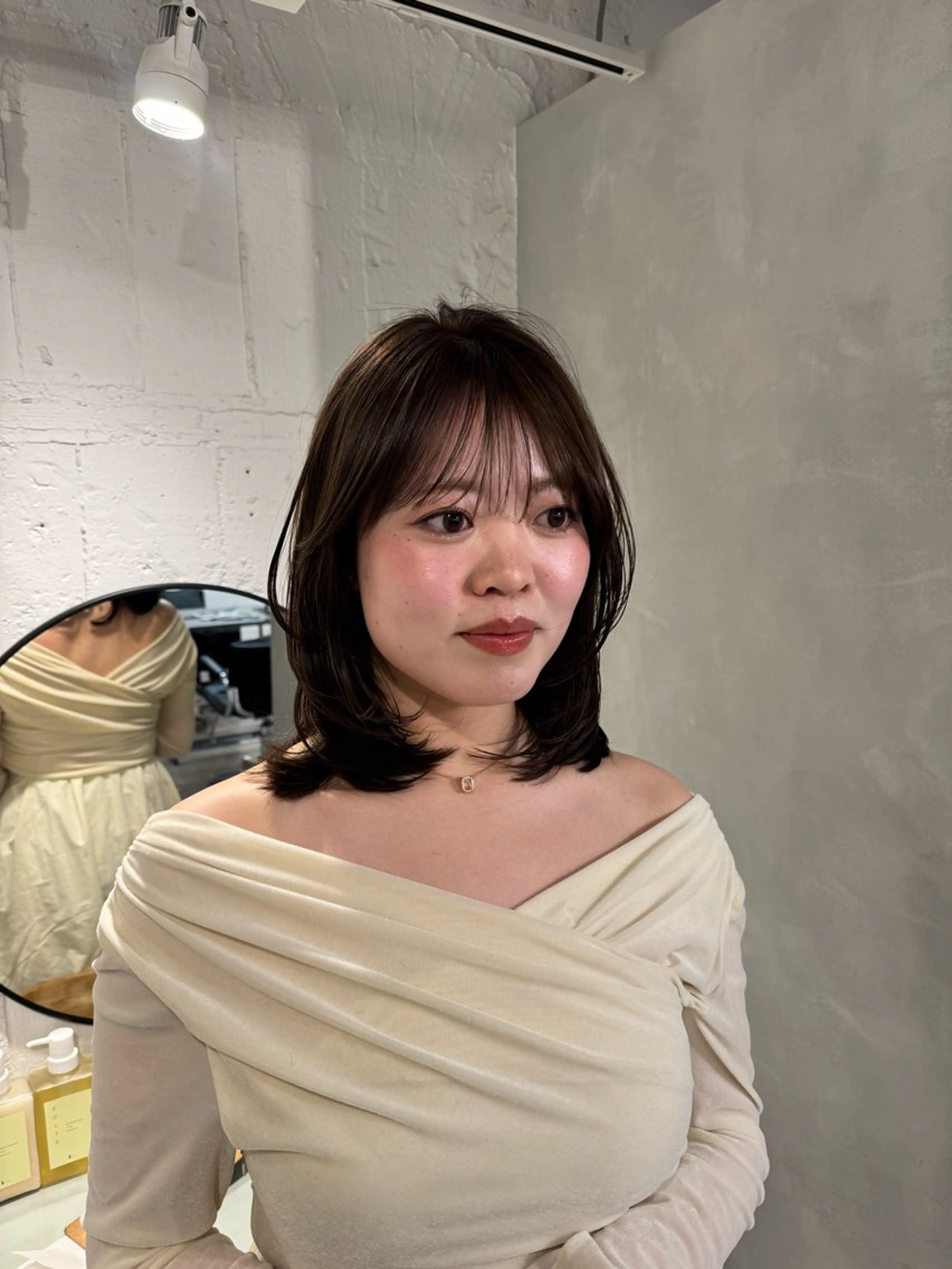 セミロング カット ヘアカラー トリートメント 顔周りcut・ご相談 ＝新宿しずく🇰🇷のヘアスタイル