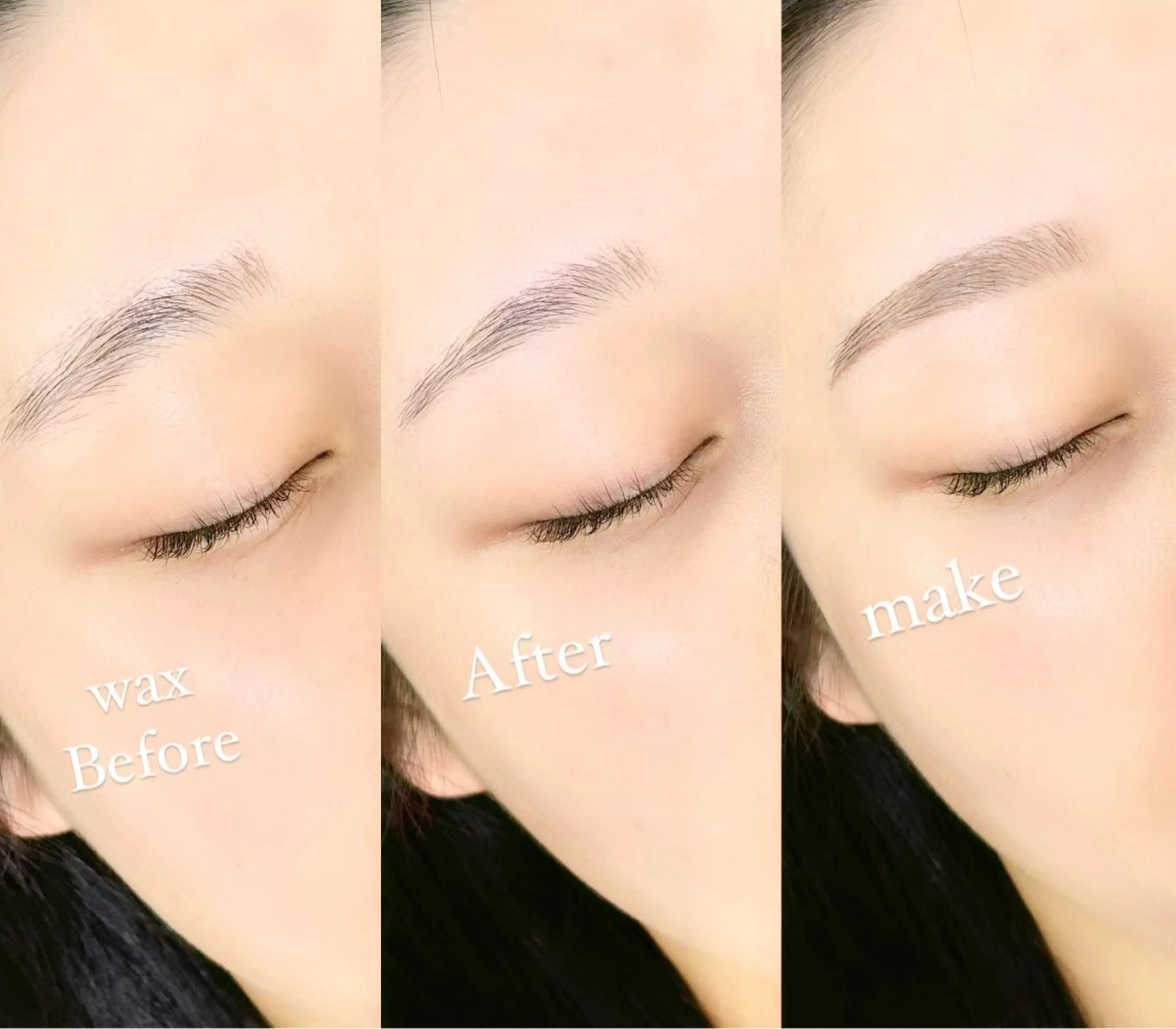 眉ワックス＋眉ティントの写真