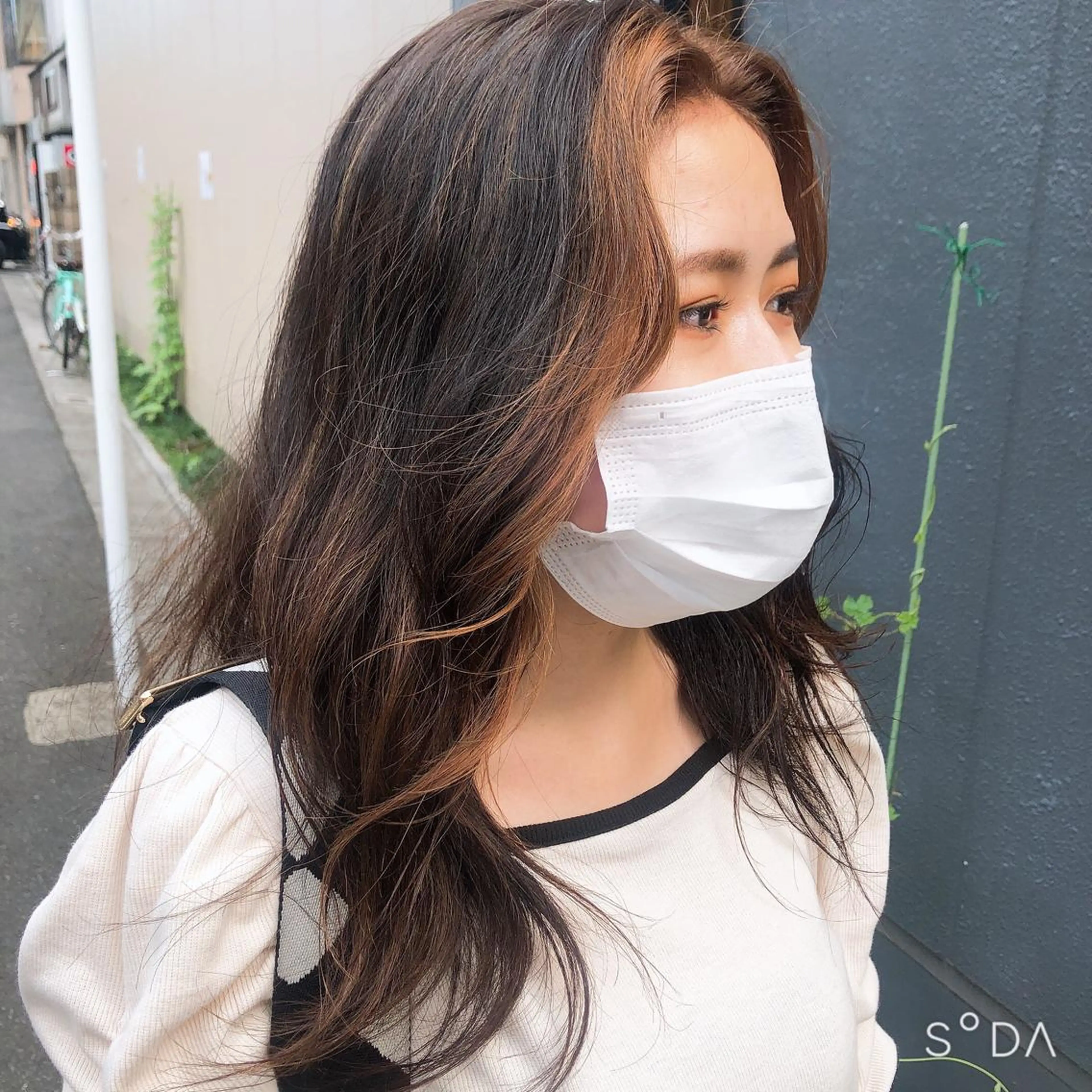 ロング ミストバング メンズパーマ、カラー 大募集村上莉奈のヘアスタイル