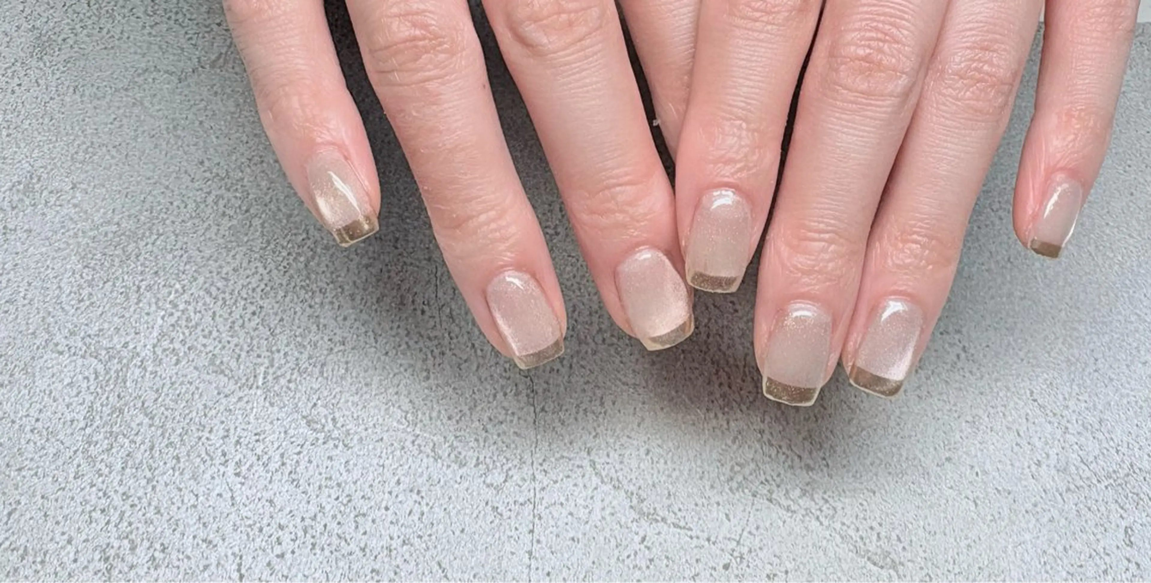 ネイル フレンチネイル ゴールド オフィスネイル Nail Mihoのネイルデザイン