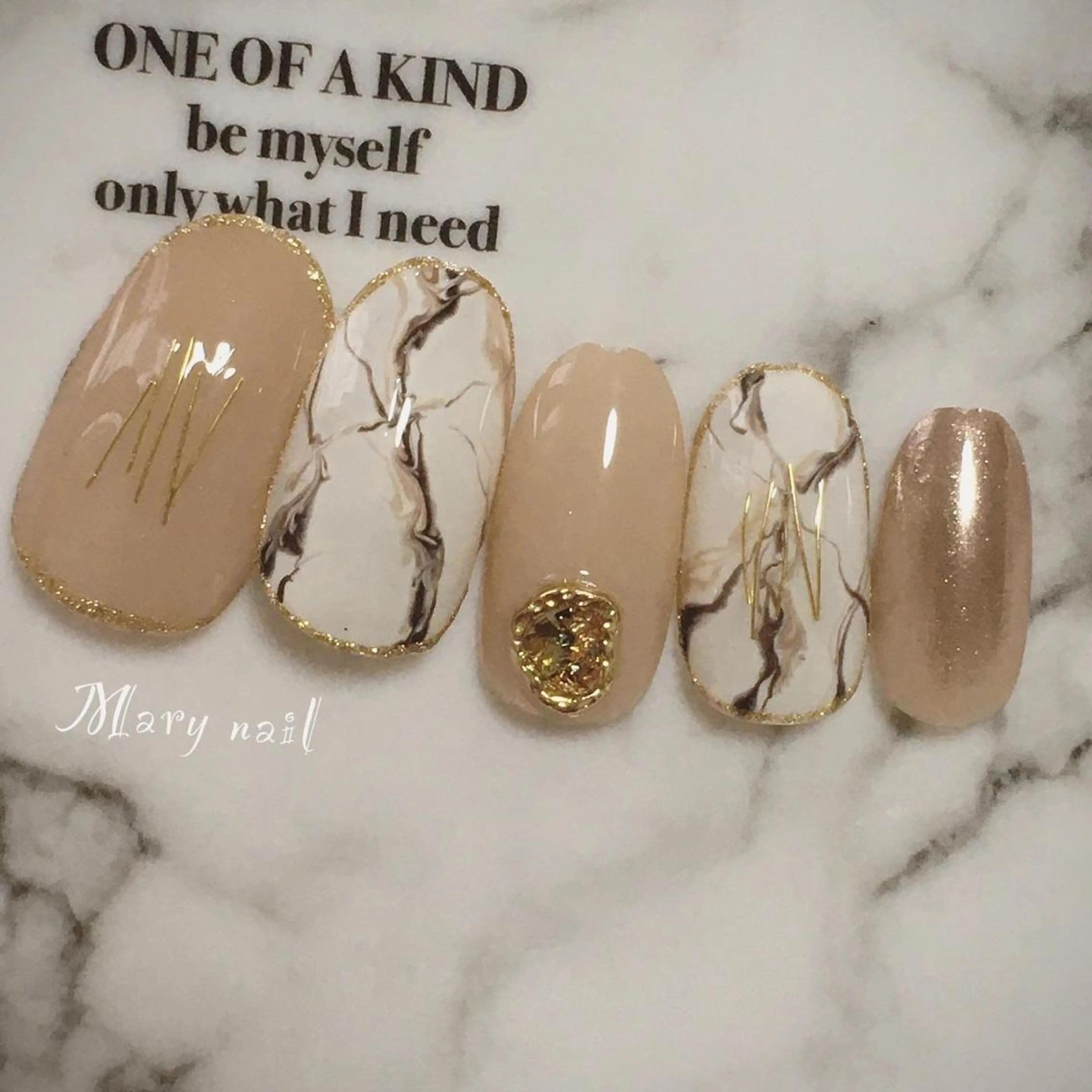 ネイル 大理石ネイル(マーブル) ニュアンスネイル ハンドネイル Mary nail .narumiのネイルデザイン