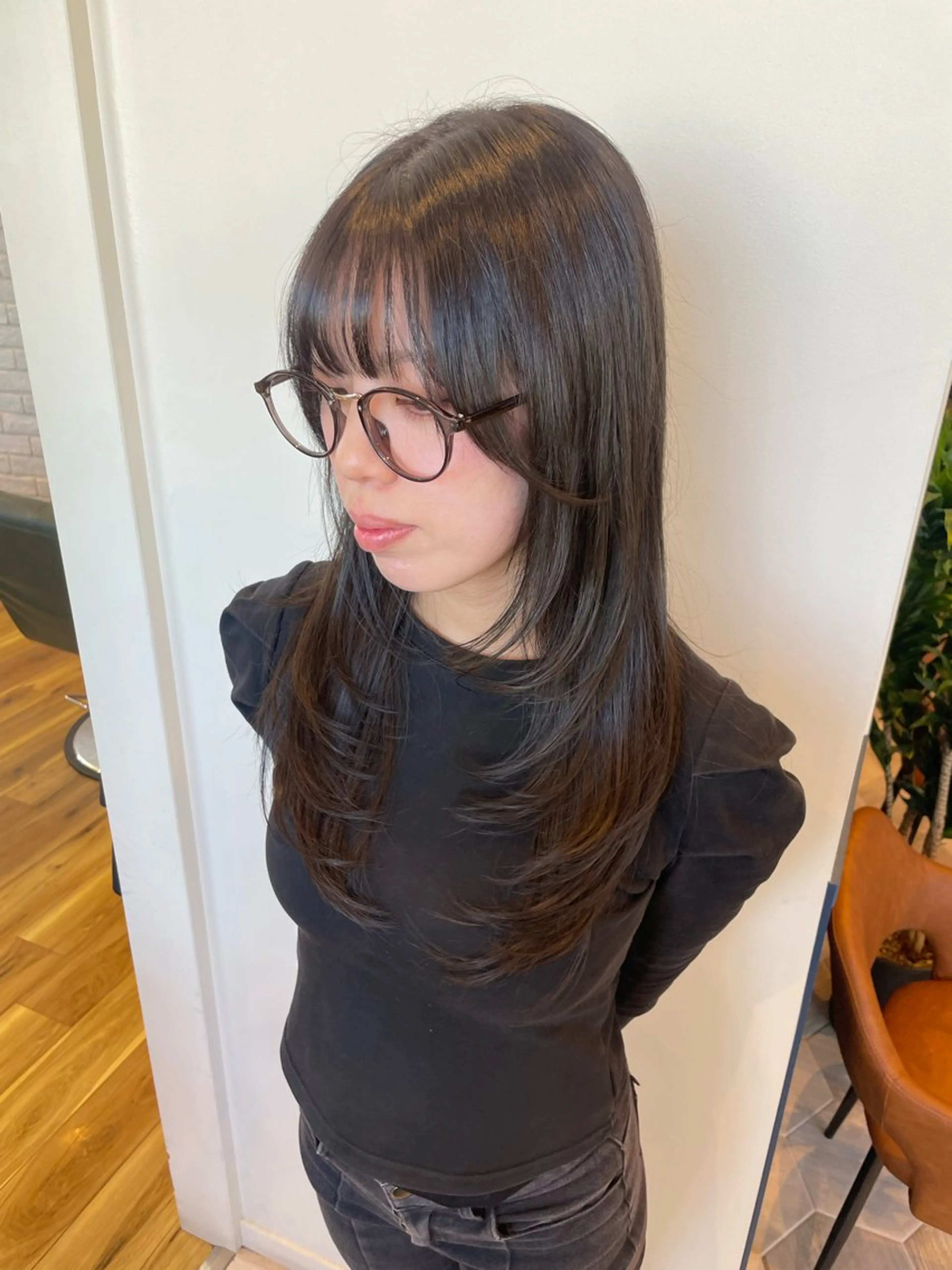 ロング カラー ロングレイヤー レイヤーカット ロング カット ヘアカラー 田島 仁美のヘアスタイル