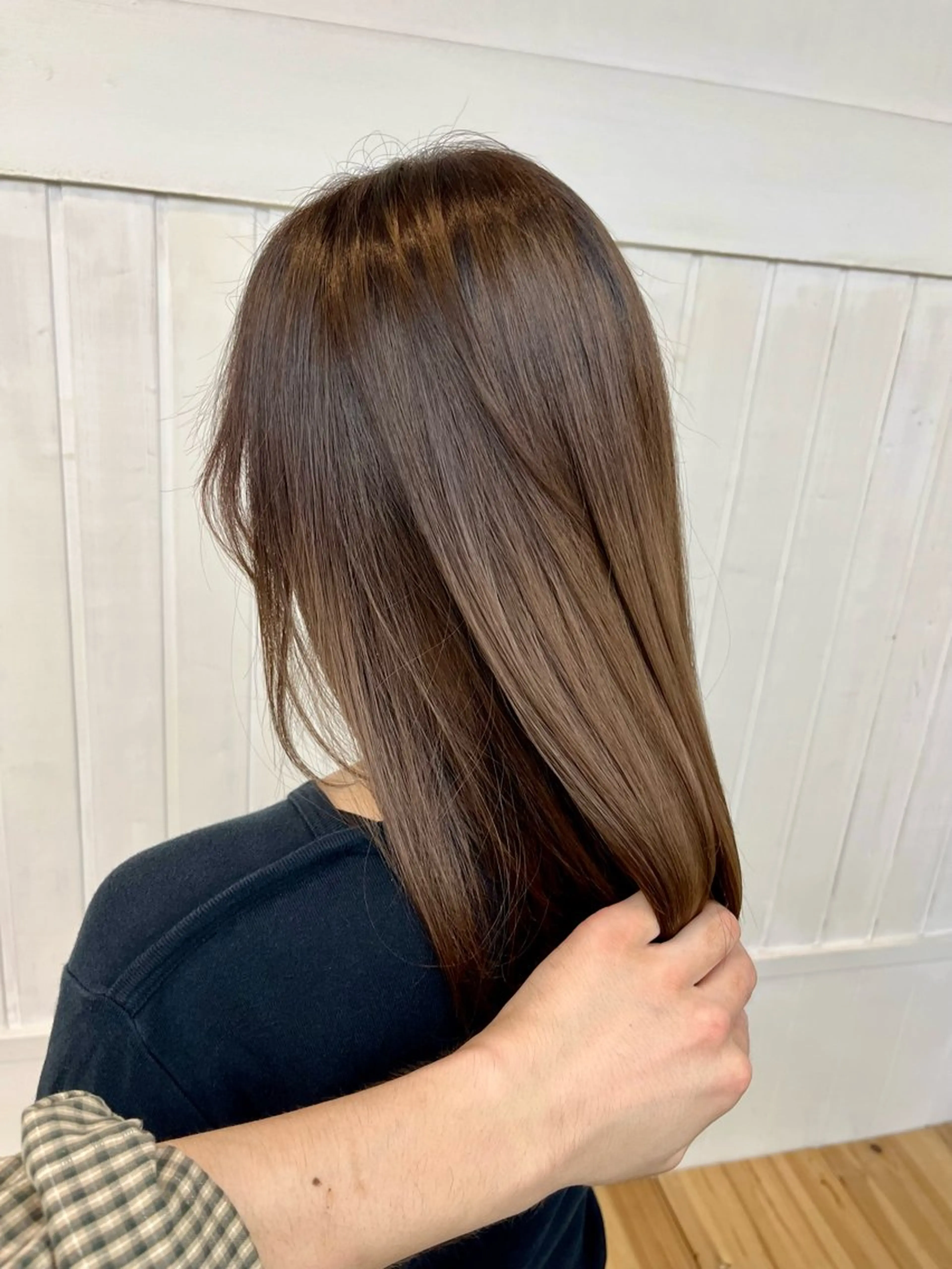 ロング RIKU⚡️毛流れ ヘア×眉ワックスのヘアスタイル