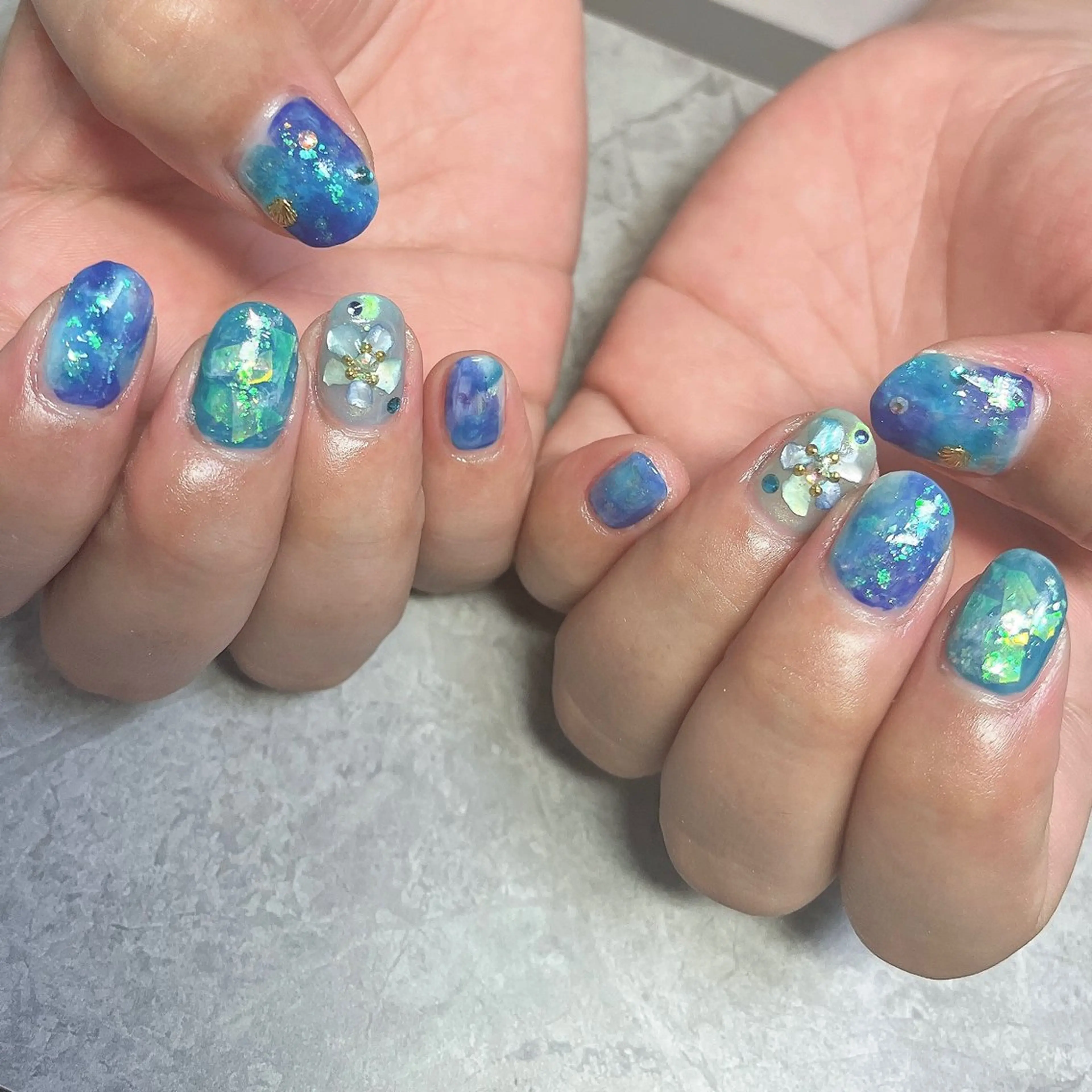 ネイル 夏ネイル ハンドネイル ハンドケア ベテランネイル cnc nailのネイルデザイン