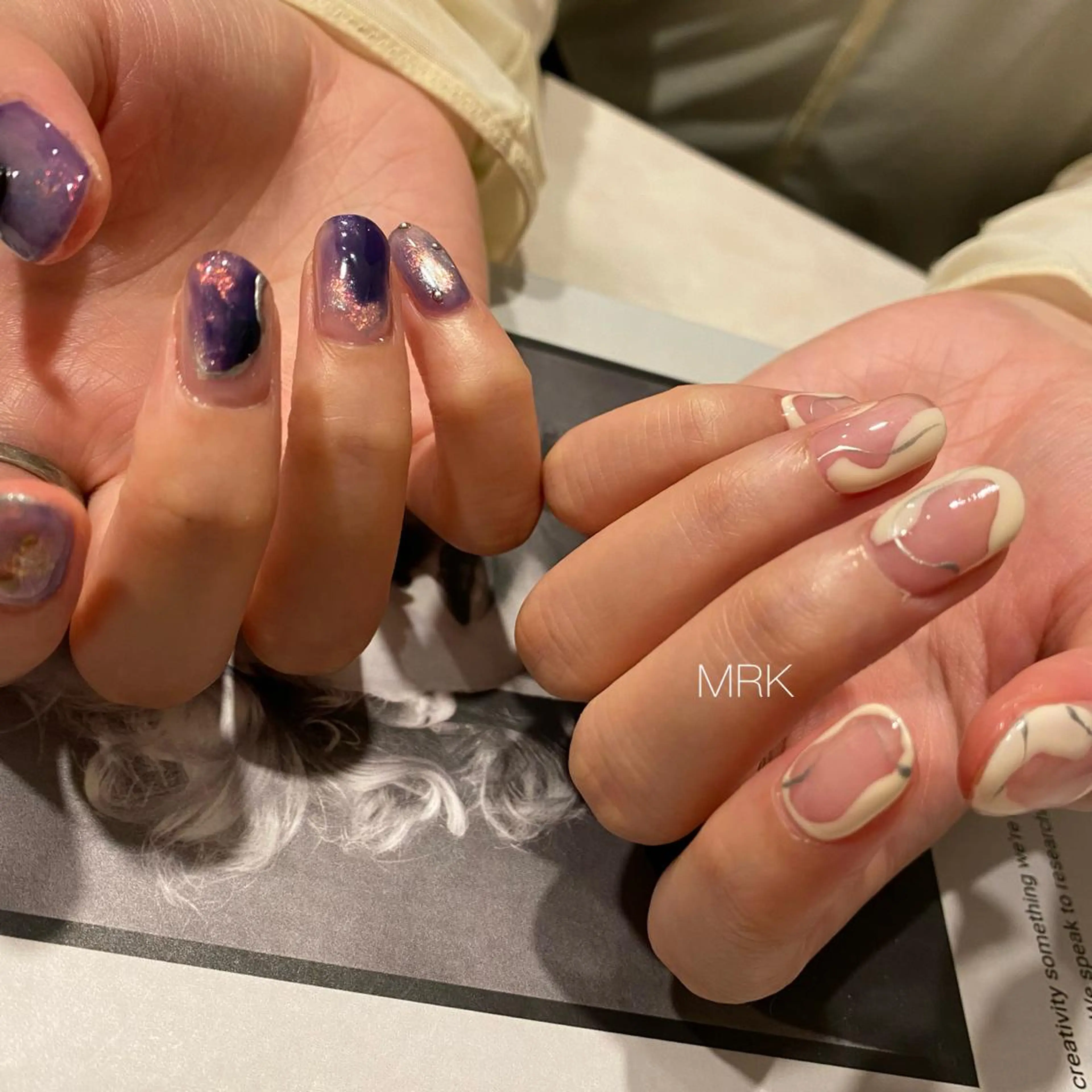 ネイル ミラーネイル ニュアンスネイル MARUKO nailのネイルデザイン