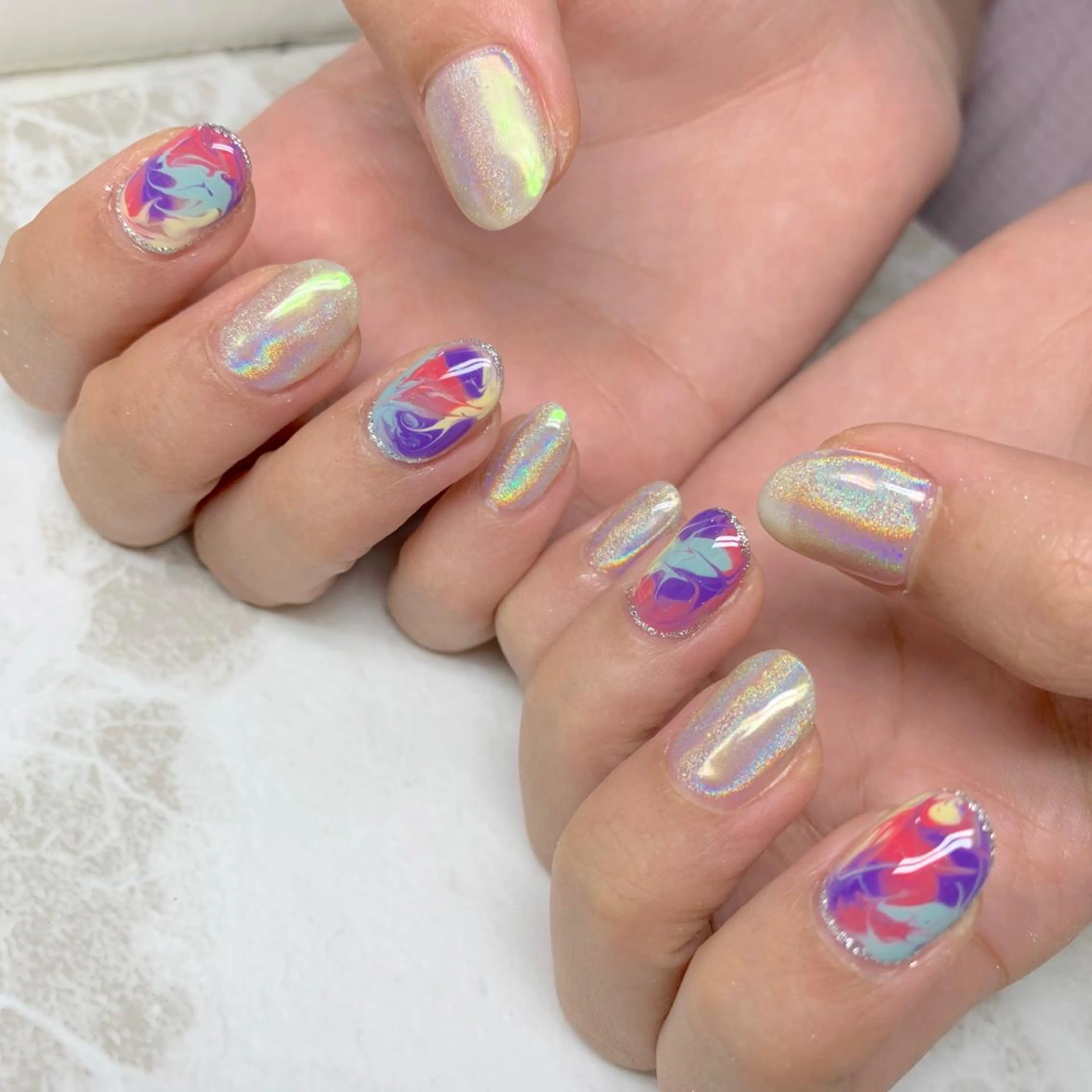 ネイル 大理石ネイル(マーブル) ハンドネイル ハンドケア LULU LIMAのネイルデザイン