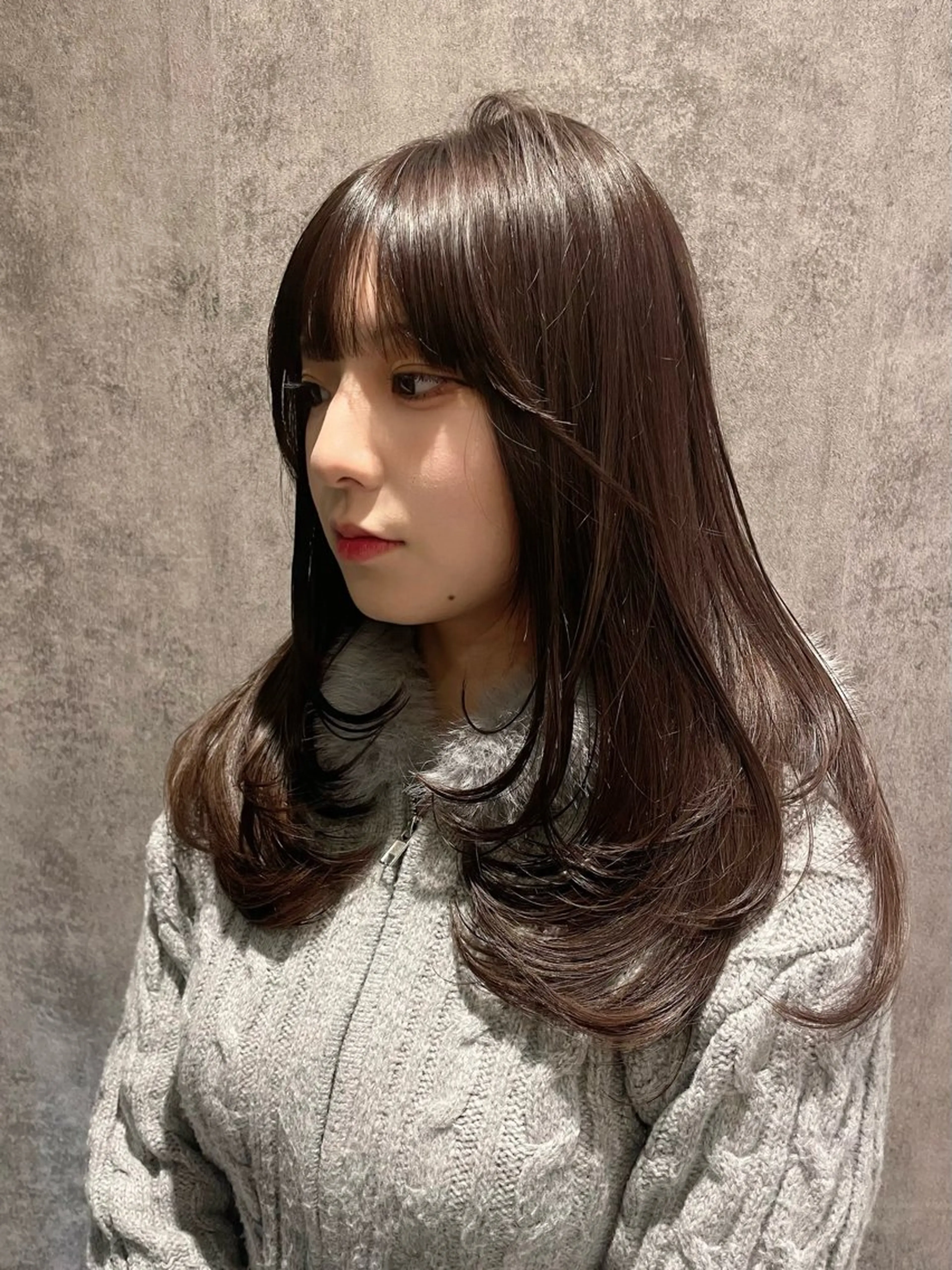 ロング 顔周りカット レイヤーカット カット 松澤 寧音のヘアスタイル