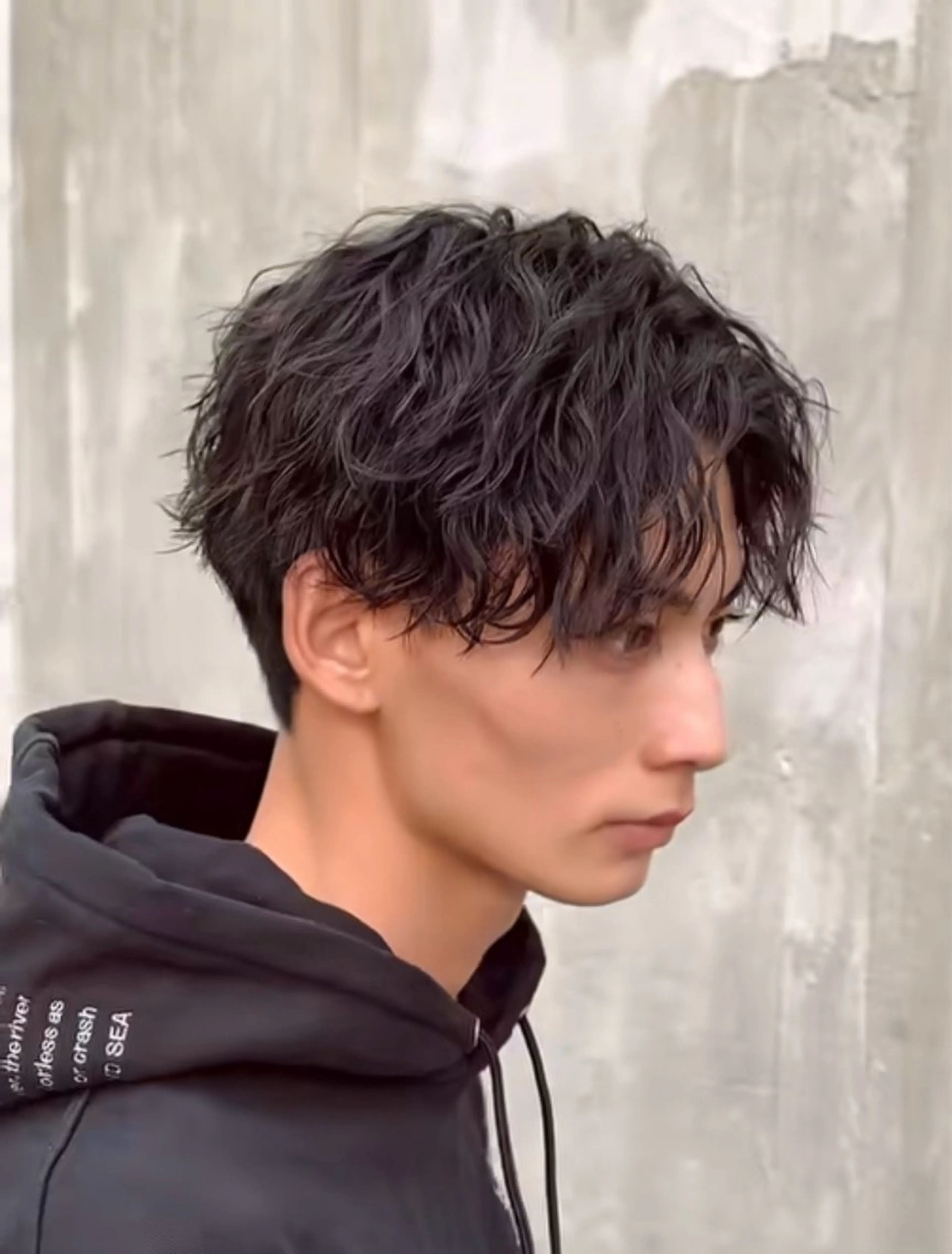 パーマ メンズ カット パーマ fifth park 六反穂 龍介のヘアスタイル