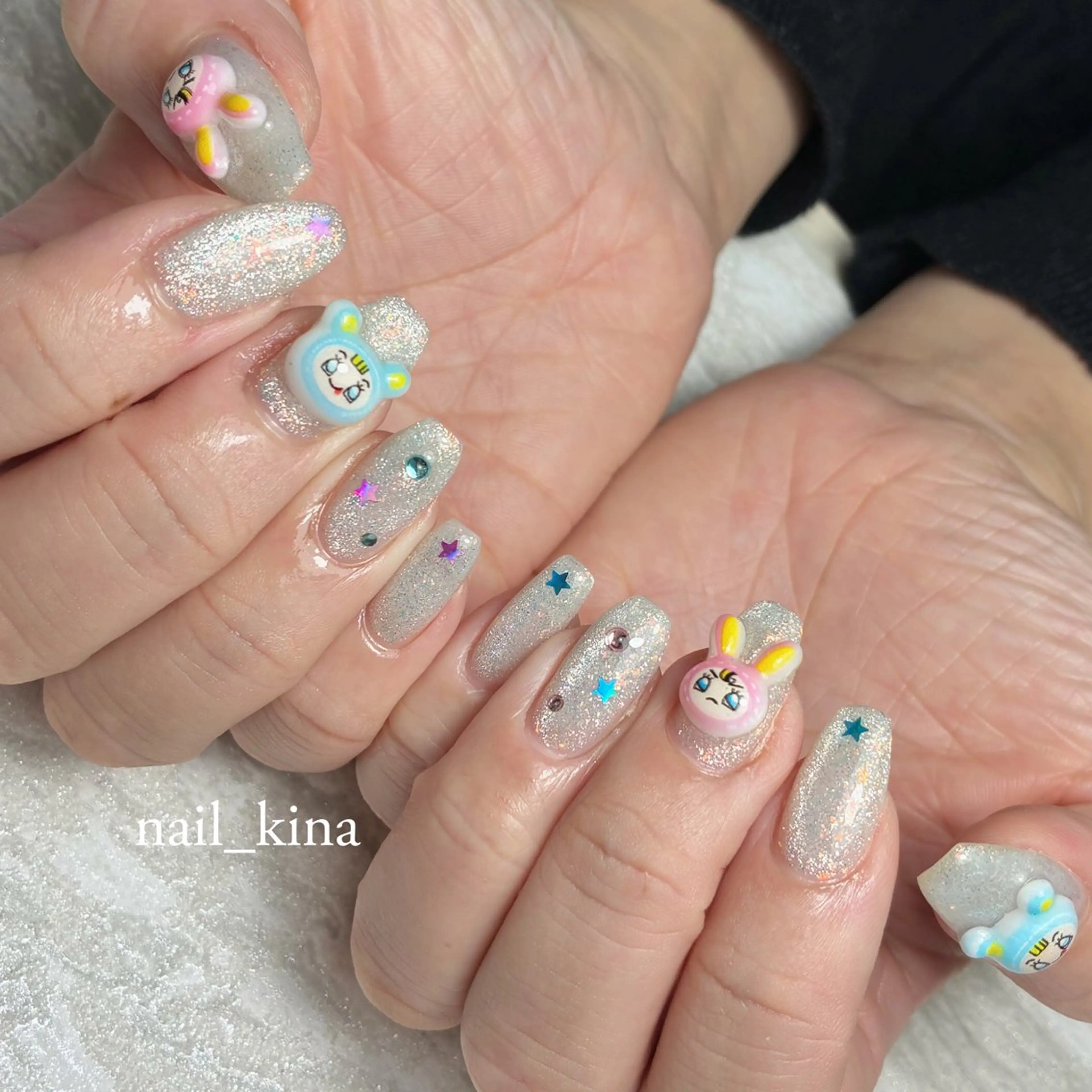 ネイル ジェルネイル マグネットネイル パラジェル nail_ kinaのネイルデザイン