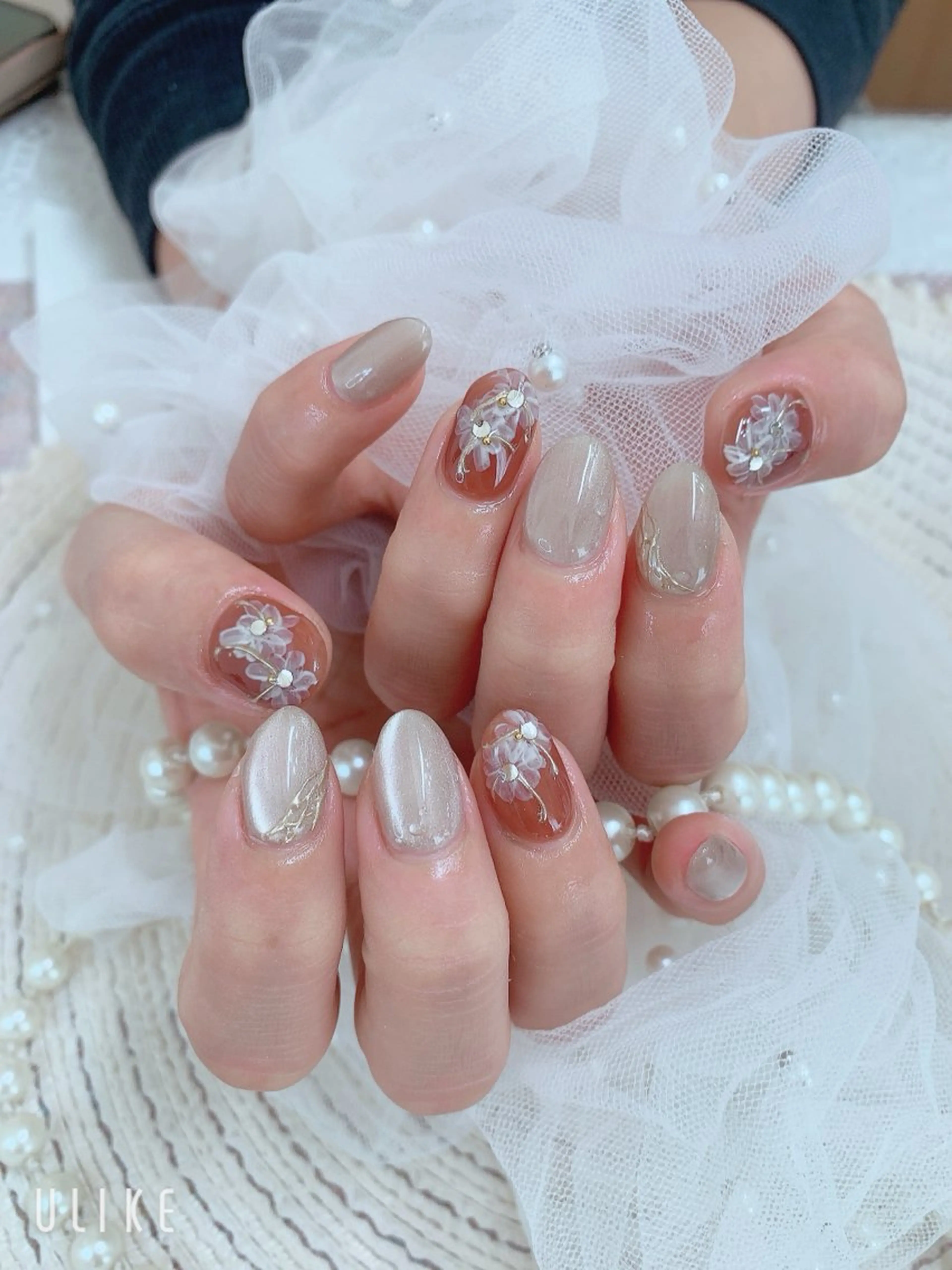 ネイル ネイルサロンAiri 長さ出し·シンプルのネイルデザイン