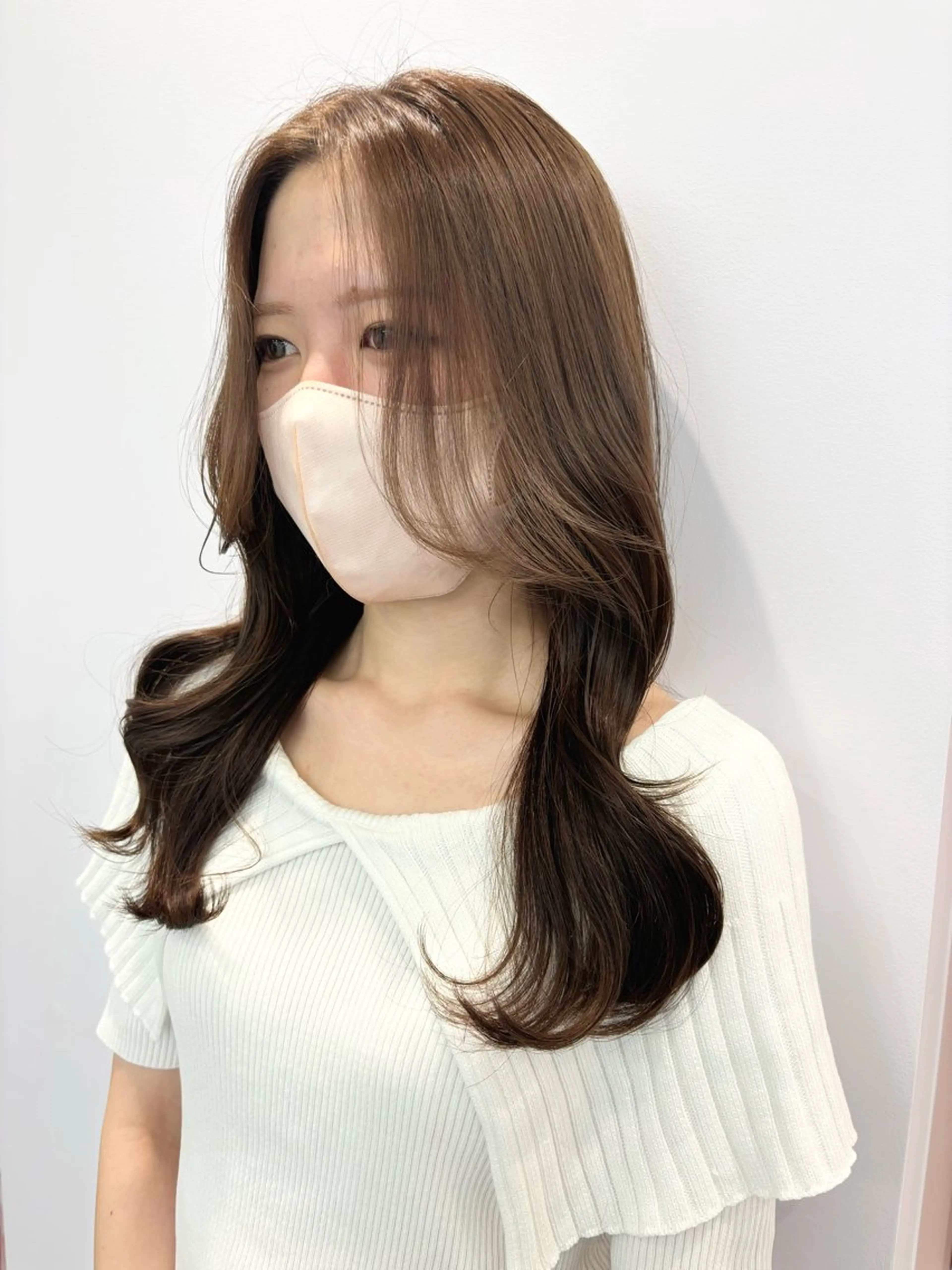 ロング カラー 顔周りカット/ボブ/ ツヤ髪/coconaのヘアスタイル