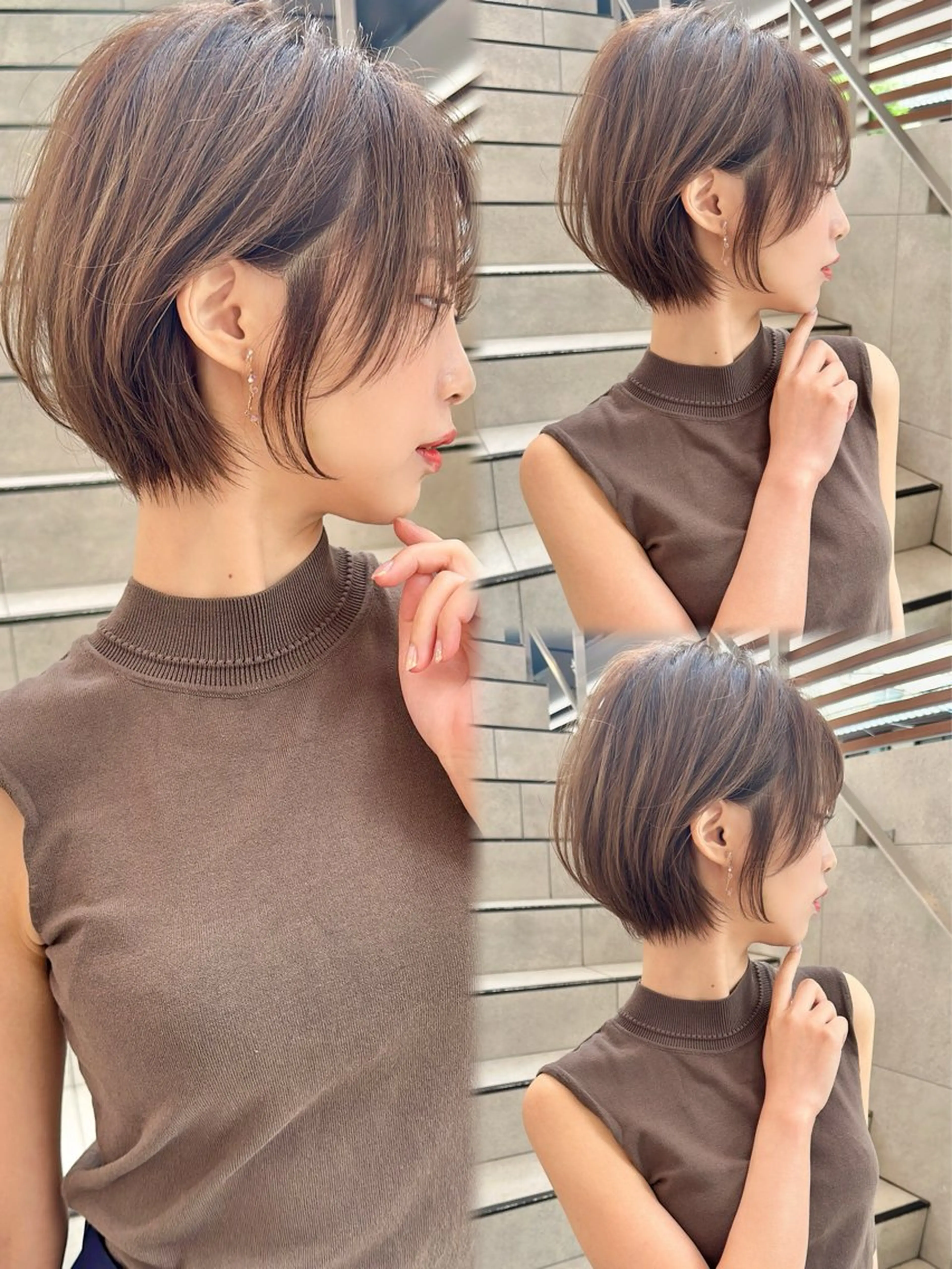 ショート カラー カット ヘアカラー トリートメント 縮毛矯正✨🫧 レイヤー川村利幸のヘアスタイル