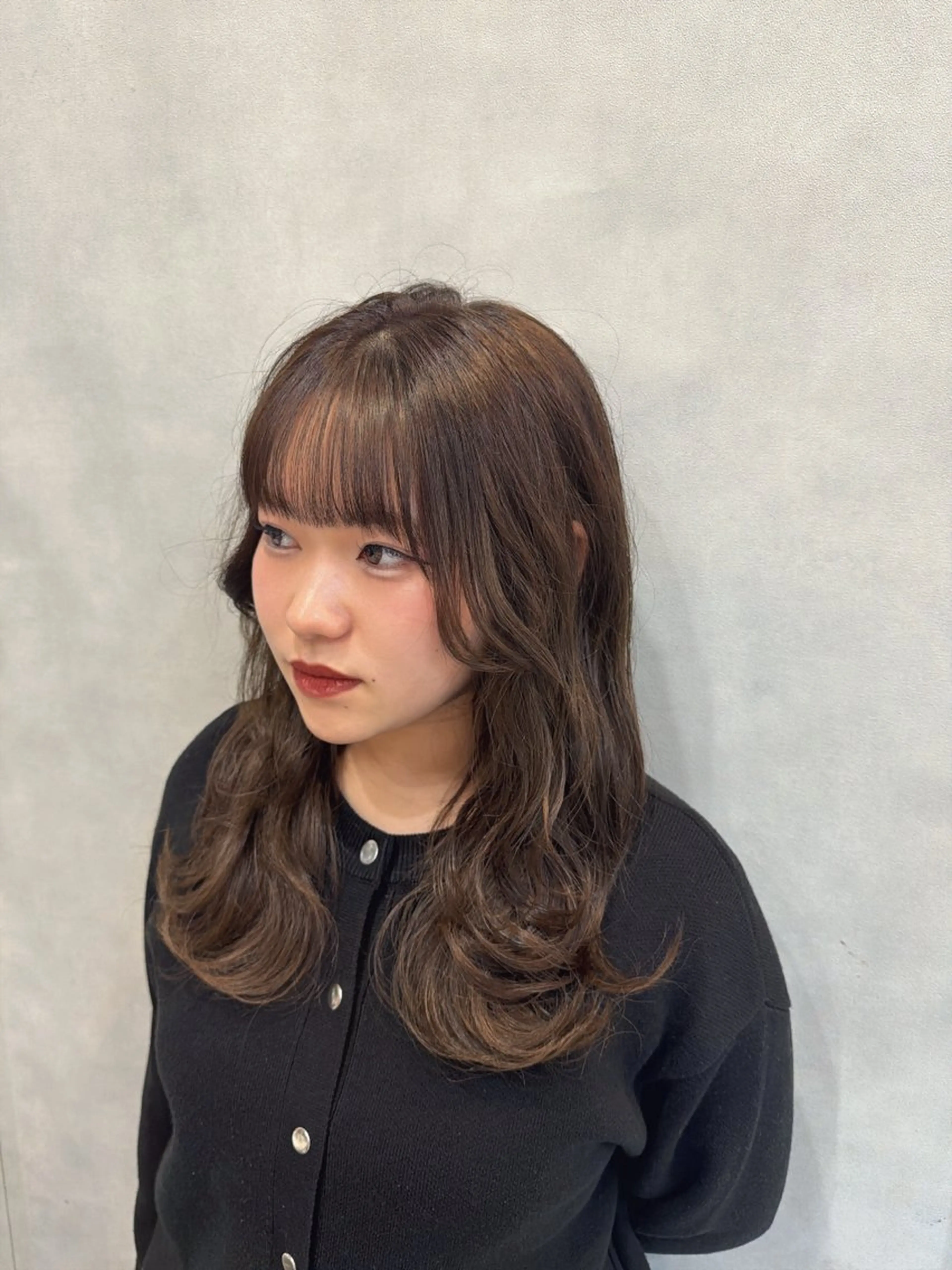ミディアム ヘアアレンジ 坂本 茉莉那のヘアスタイル