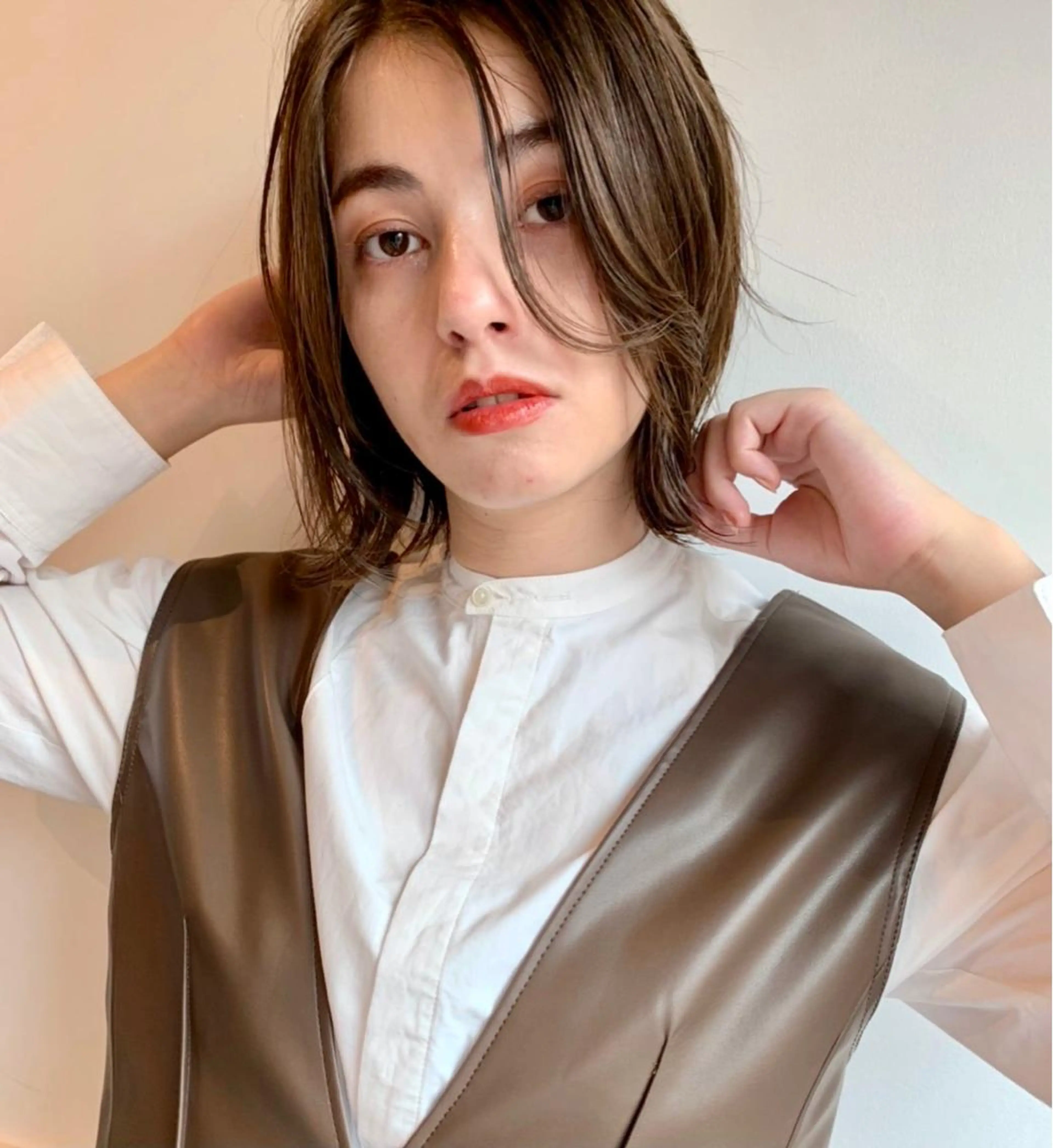 ミディアム カラー パーマ ミディアムパーマ ダブルカラー グラデーションカラー ハイライトカラー イルミナカラー CEINE【セーヌ】 三軒茶屋のヘアスタイル