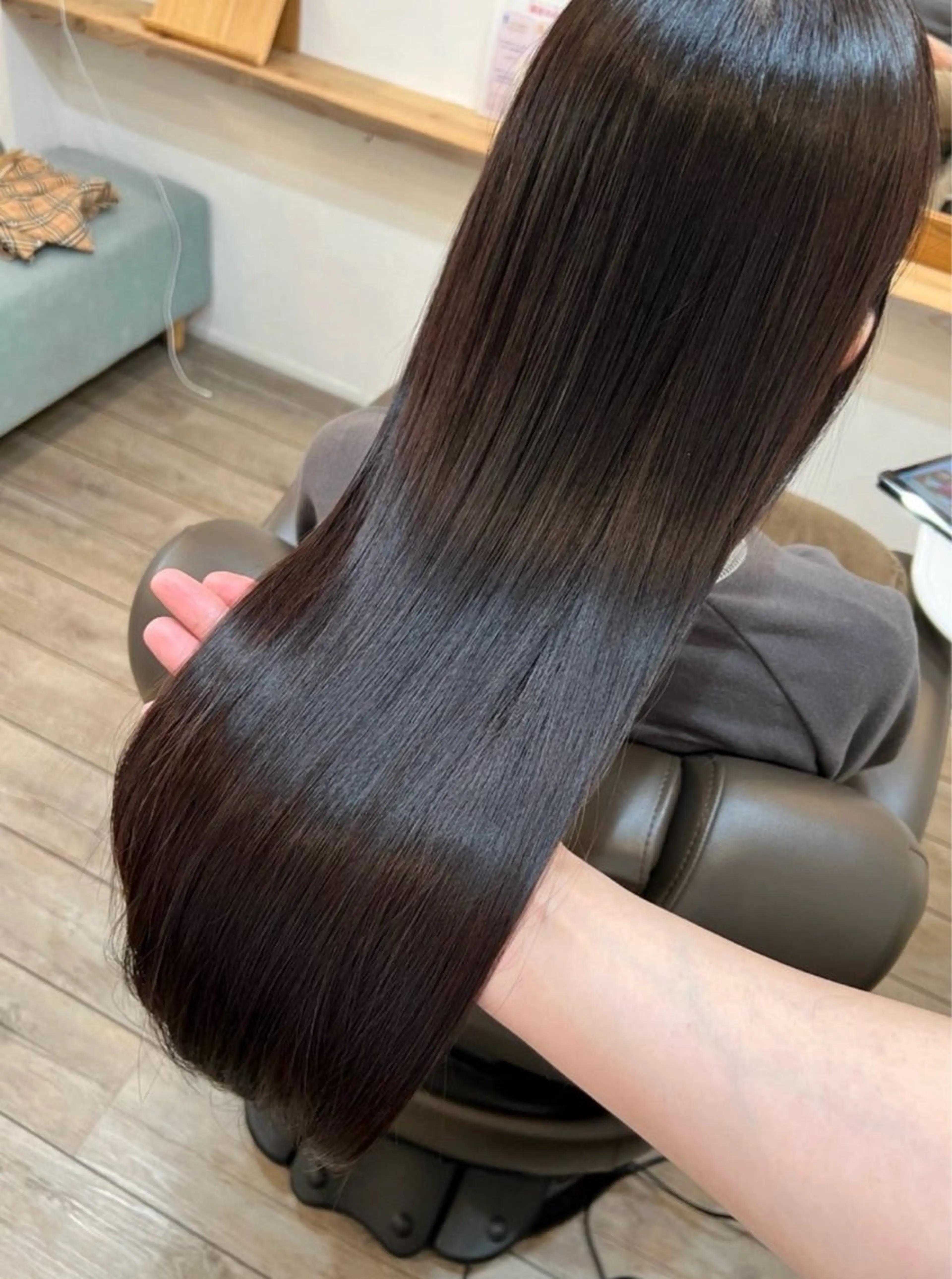 ロング 縮毛矯正 トリートメント ヘッドスパ 🍀火曜以外予約⭕ 安藤澪央☘️のヘアスタイル