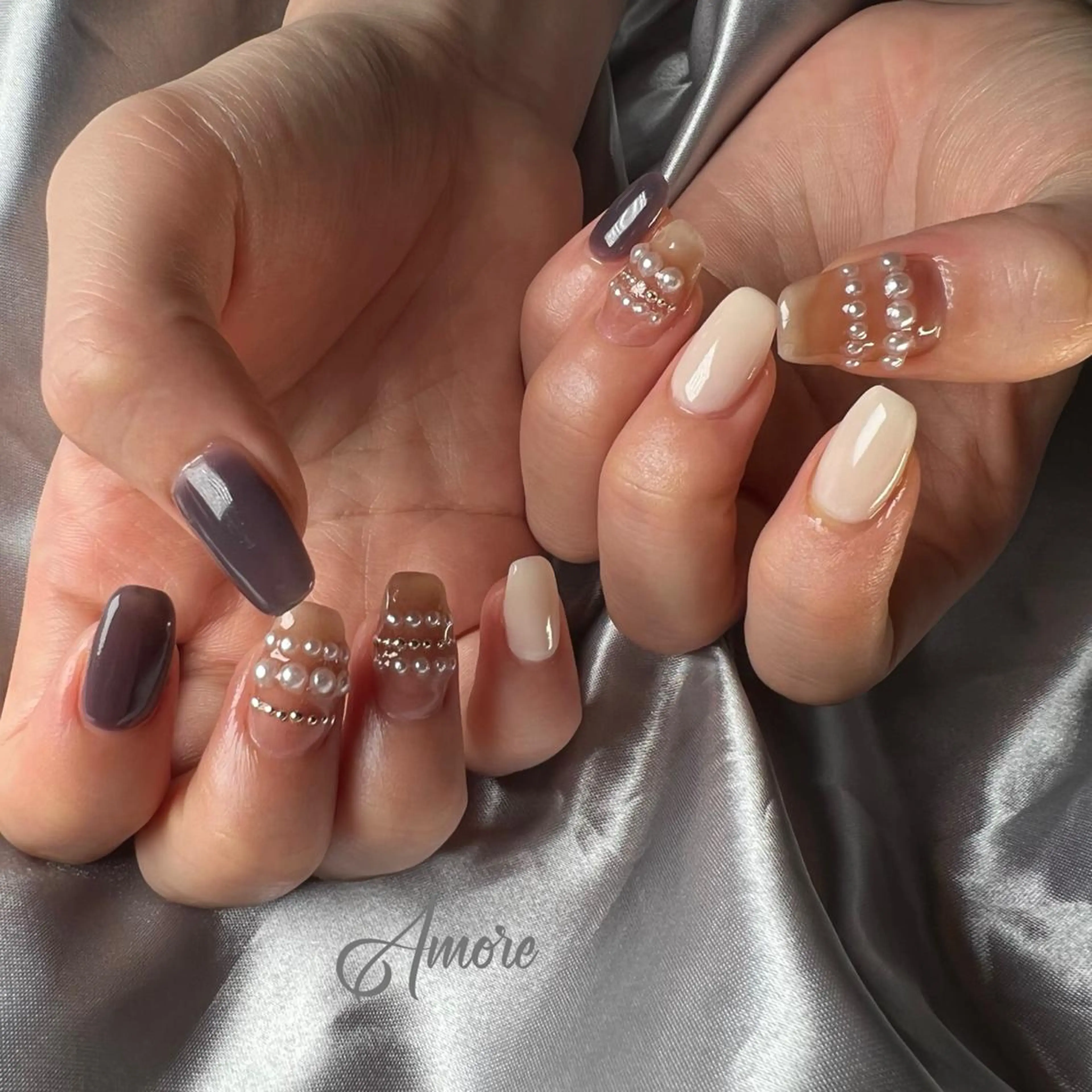 ネイル ジェルネイル ミラーネイル オフィスネイル パラジェル You kyehwaのネイルデザイン