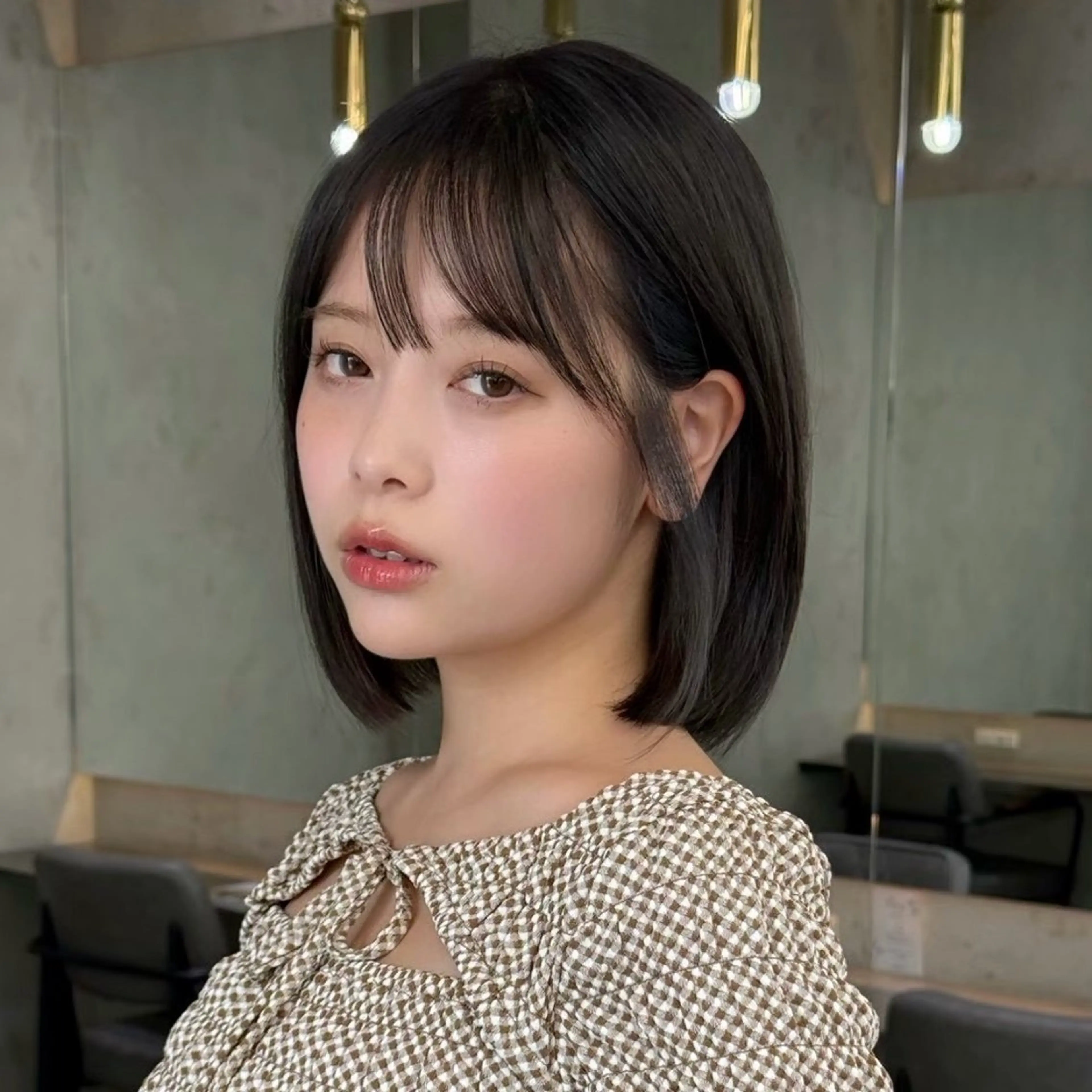 ショート ボブ/レイヤー/ 縮毛矯正/ 渡邊莉玖のヘアスタイル