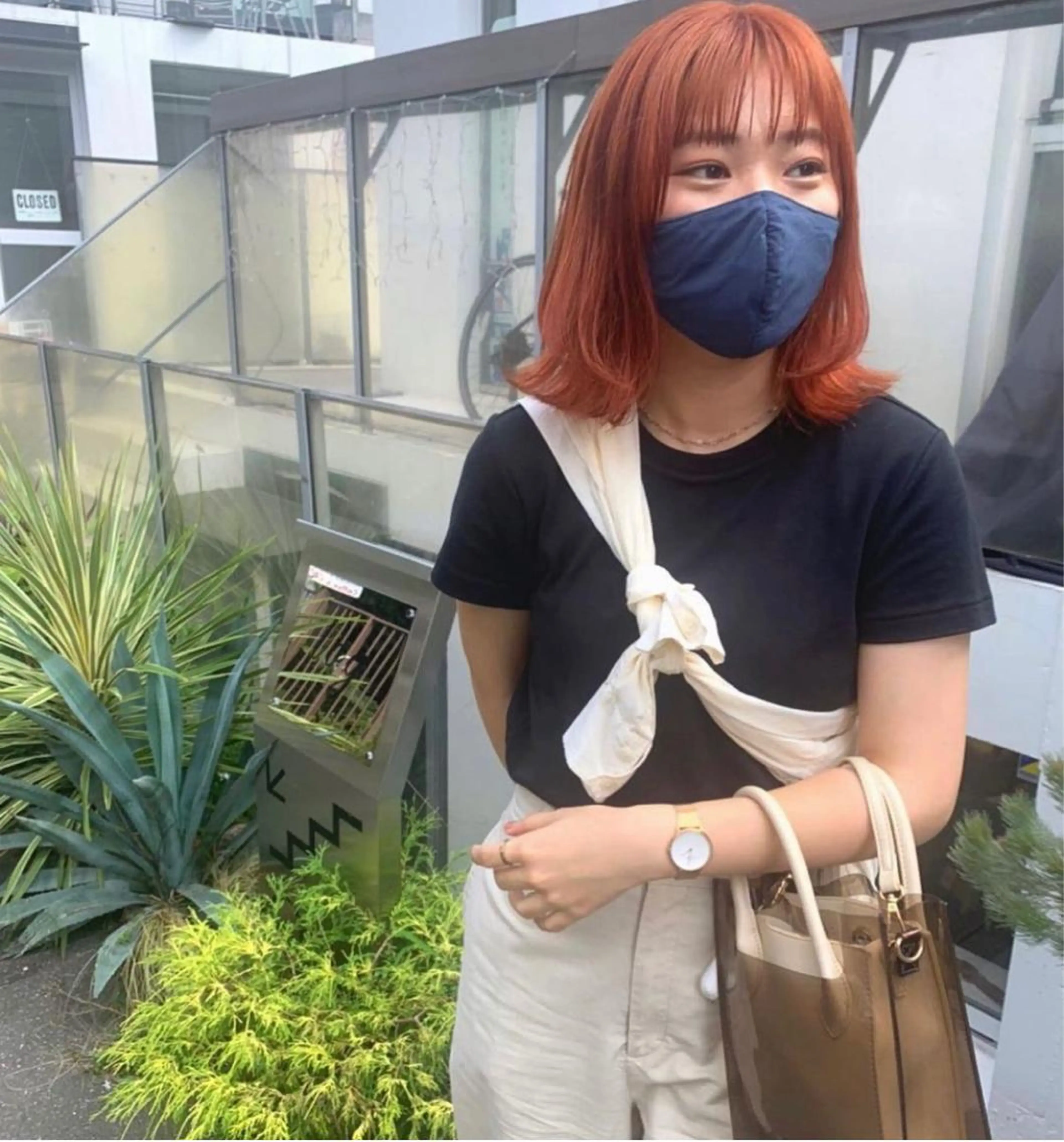 ショート カラー オレンジ ボブ/顔まわりカット 💫大澤奈緒美のヘアスタイル