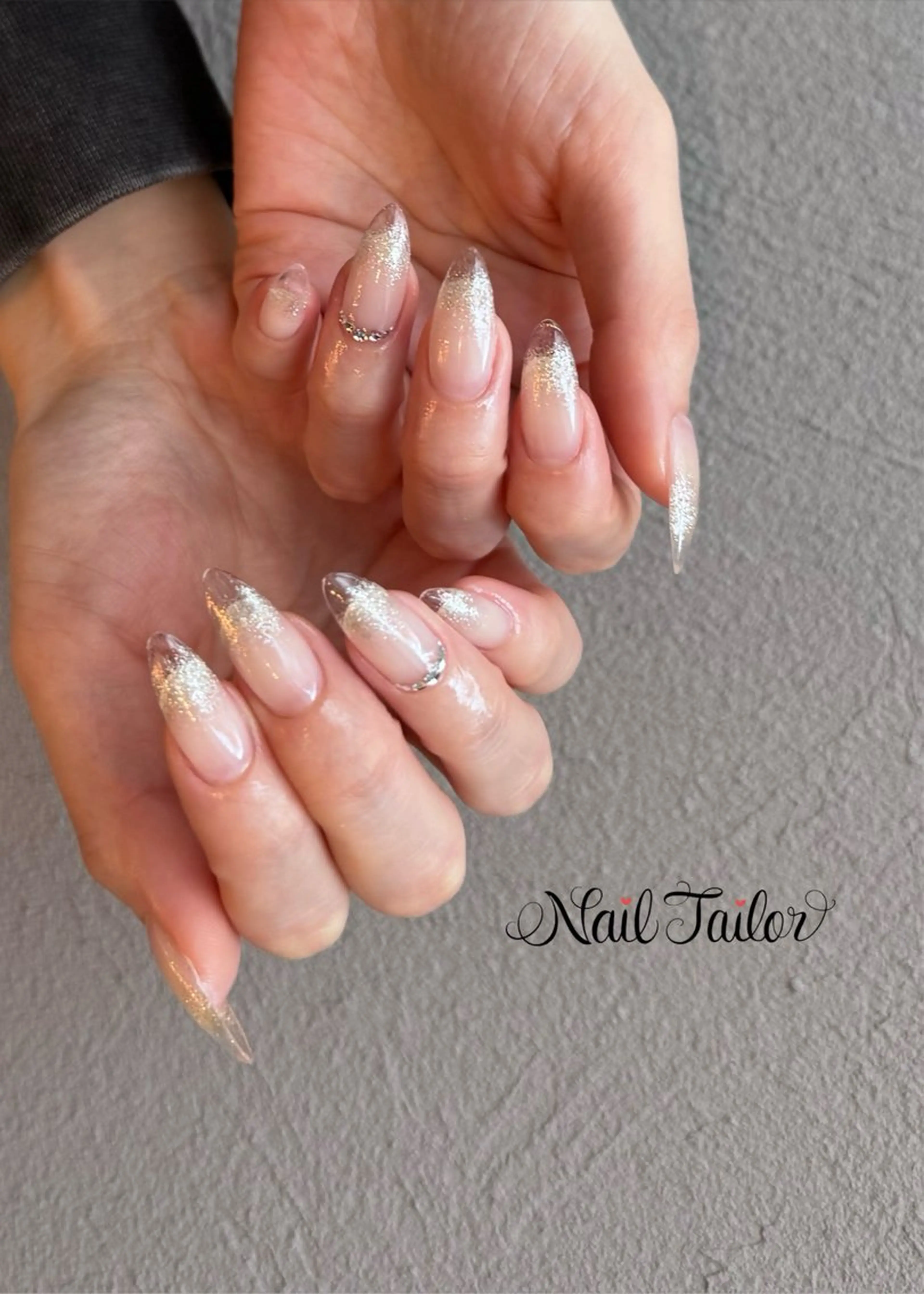 ネイル クリアネイル 氷ネイル・うるうるネイル スカルプネイル ハンドネイル 〜Nail Tailor〜　ネイルテイラー所属・NailTailor ネイルテイラーのネイルデザイン