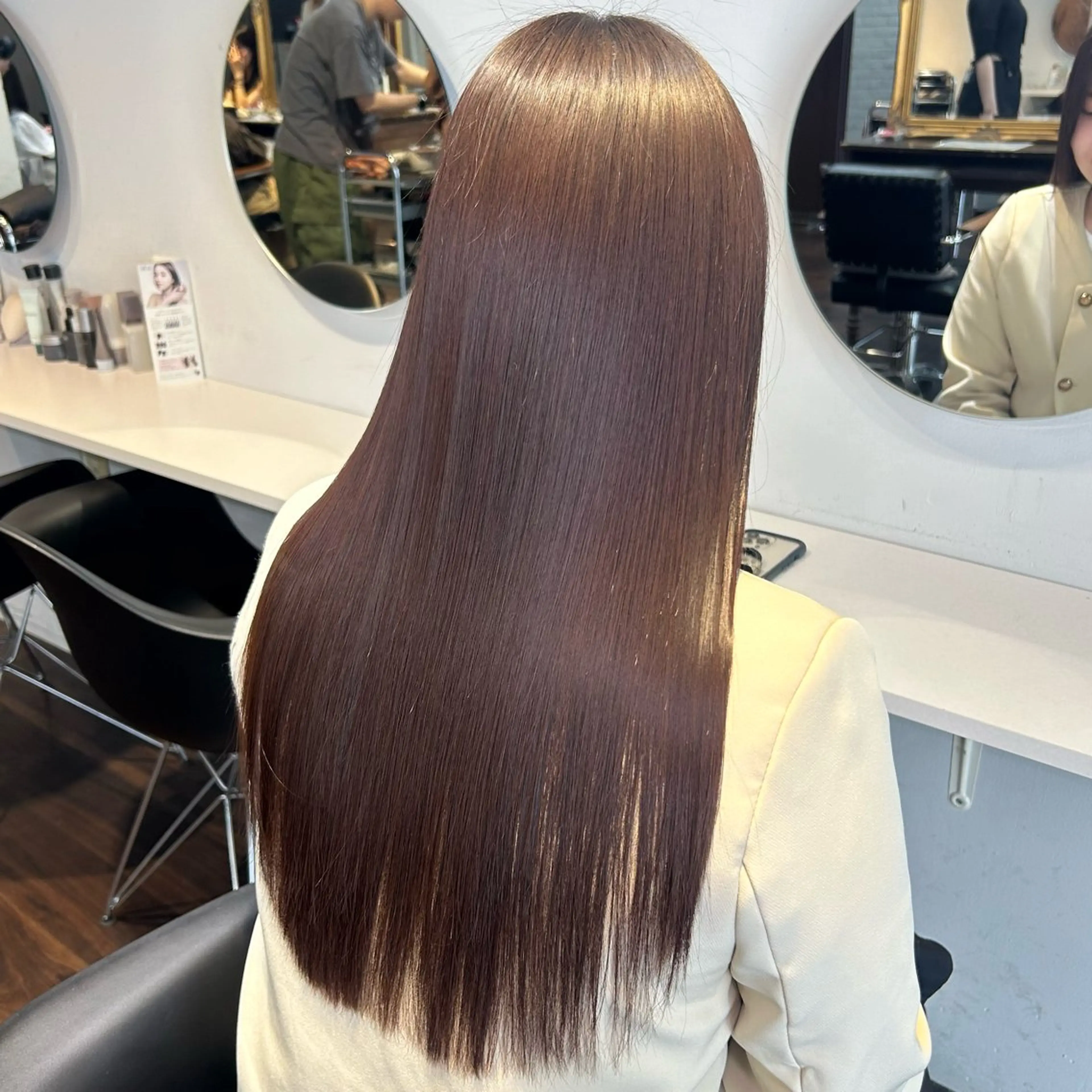 ロング カラー ヘアアレンジ カット ヘアカラー 縮毛矯正 トリートメント レイヤーカット×髪質 改善🇰🇷シオリのヘアスタイル