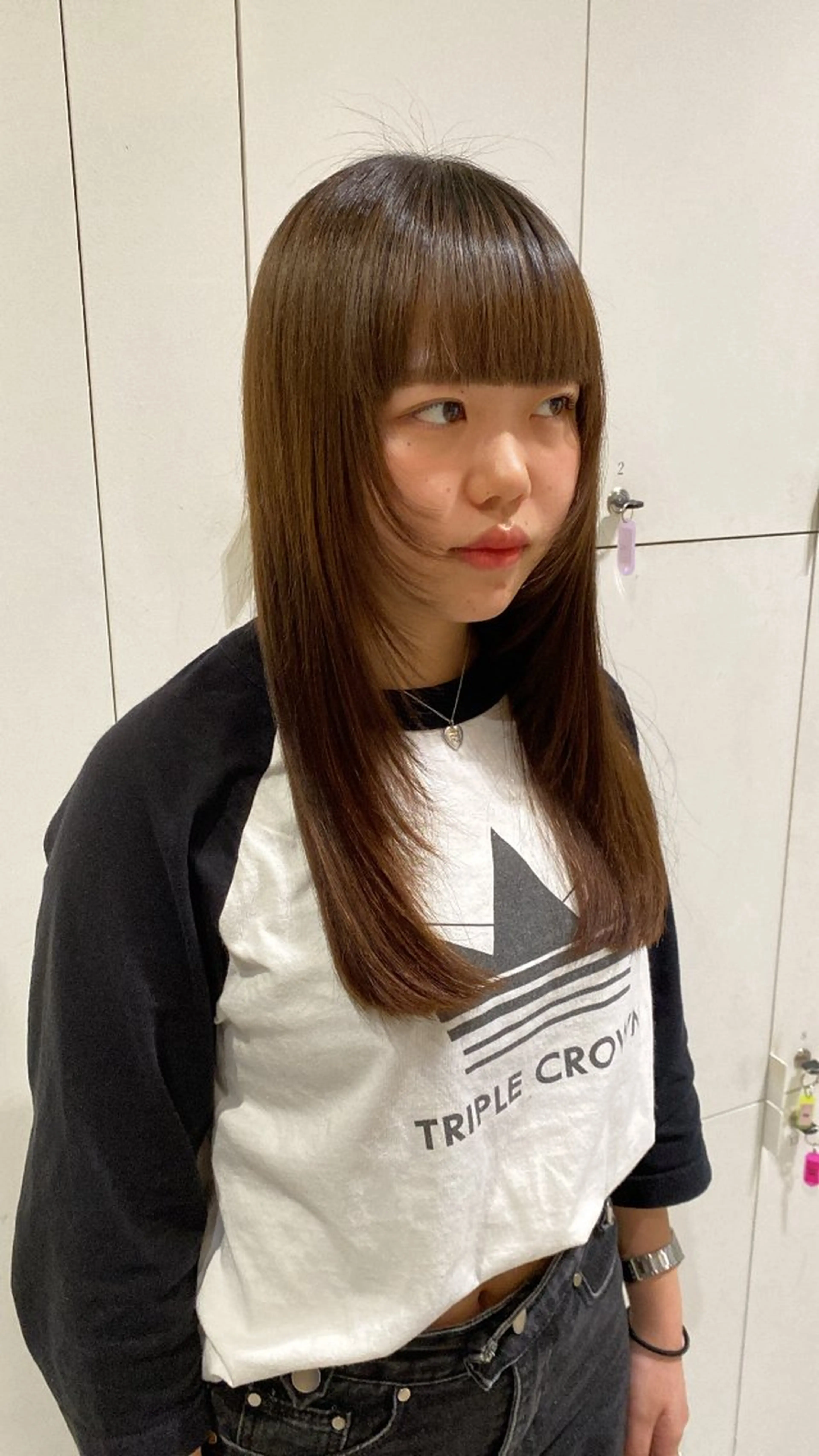 前髪カットの写真