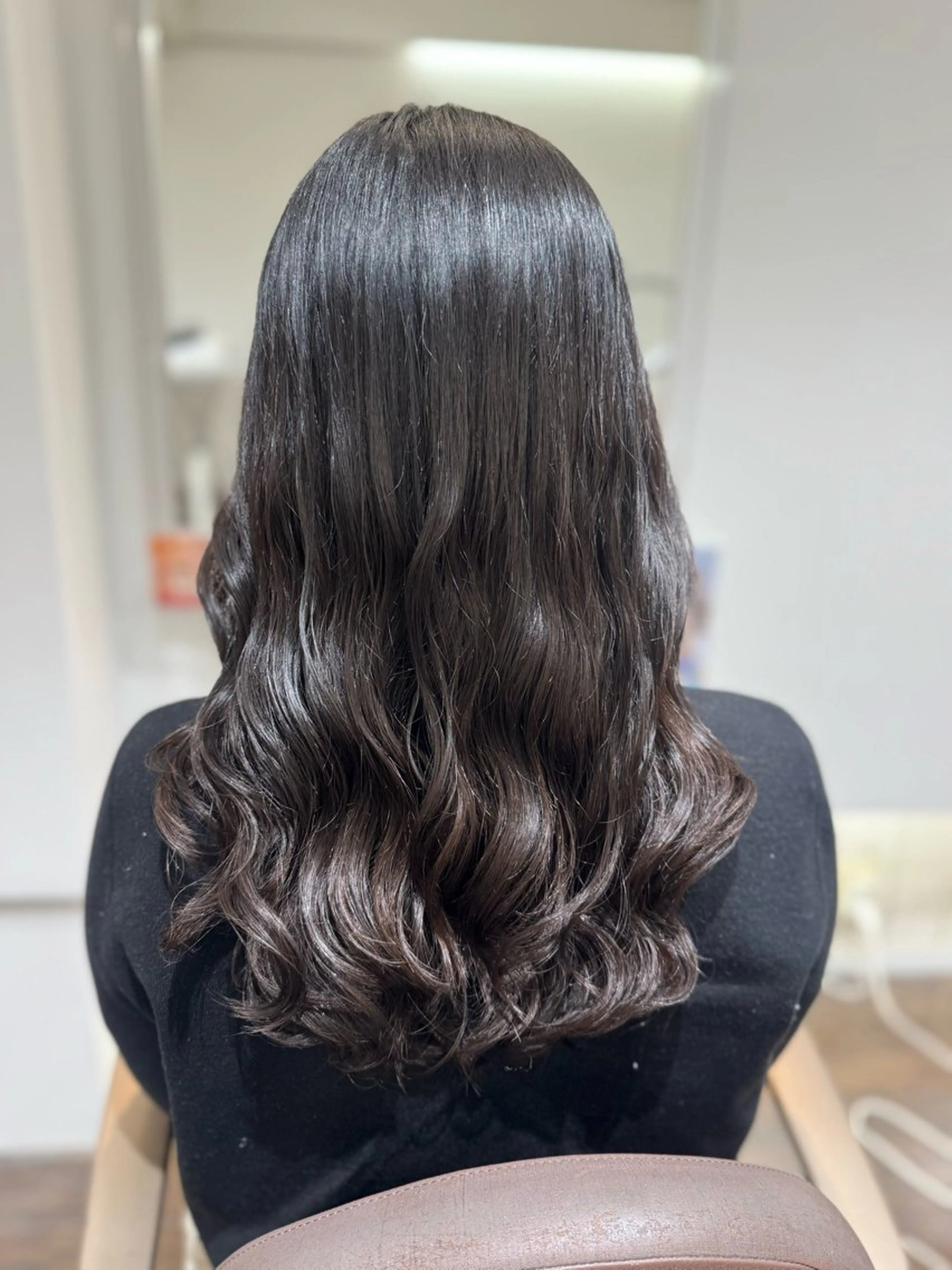 セミロング カット パーマ トリートメント 大人可愛い♡コテ巻き パーマ🌼杉田 萌恵のヘアスタイル