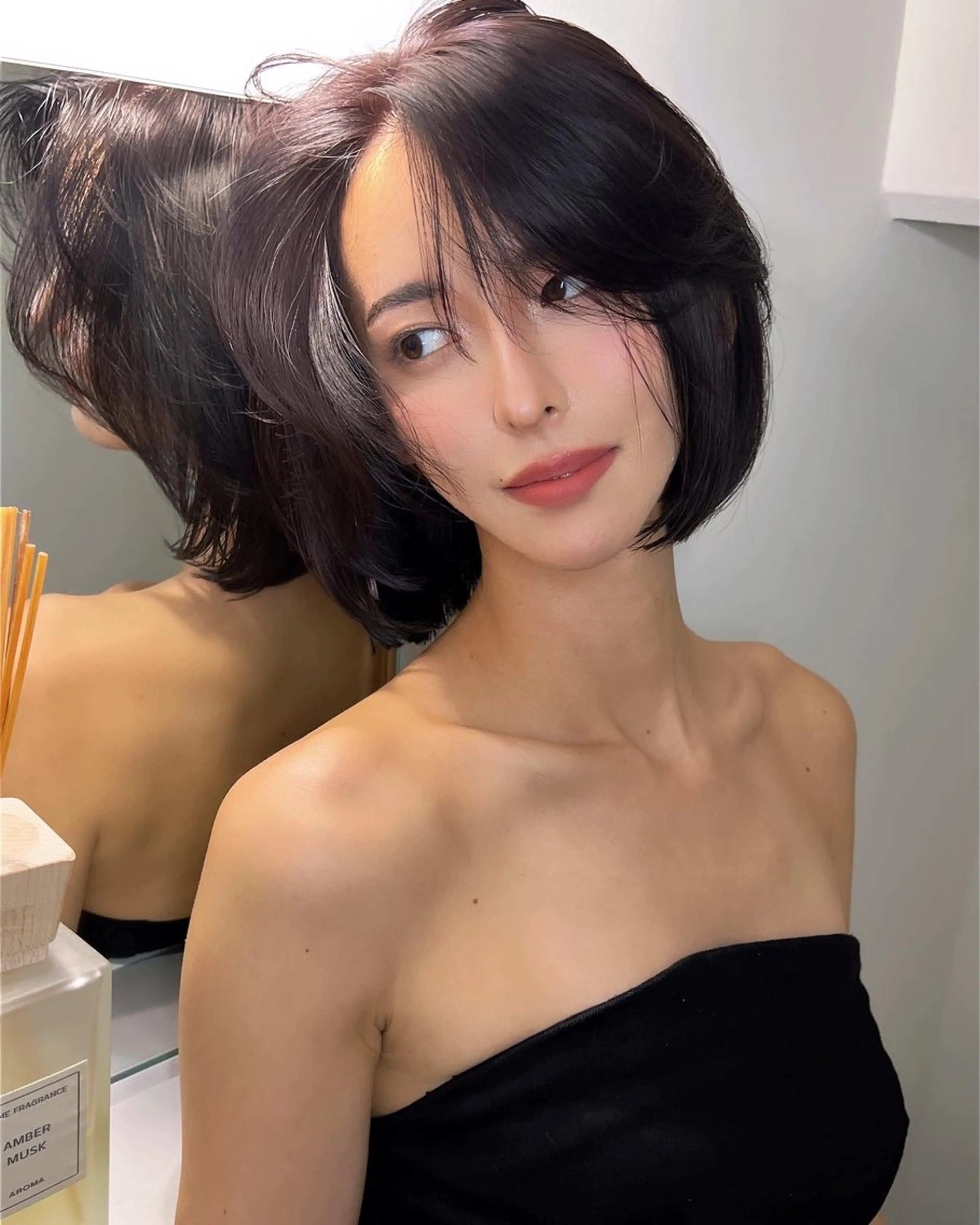 ミディアム 🇨🇳ワンホンヘア 下田鉄也のヘアスタイル