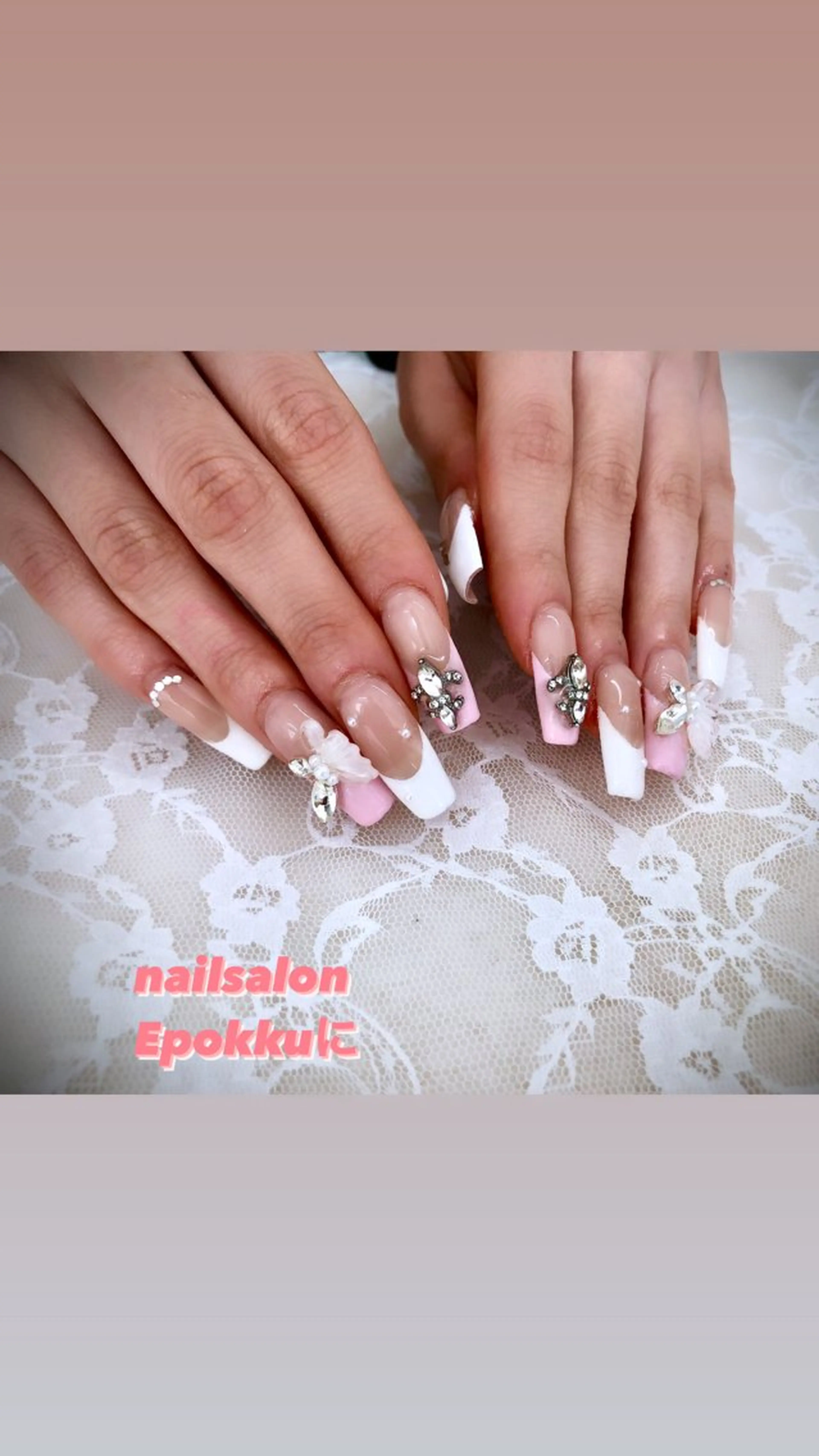 ネイル フレンチネイル キラキラネイル ハンドネイル ハンドケア Epokku ネイルサロンのネイルデザイン