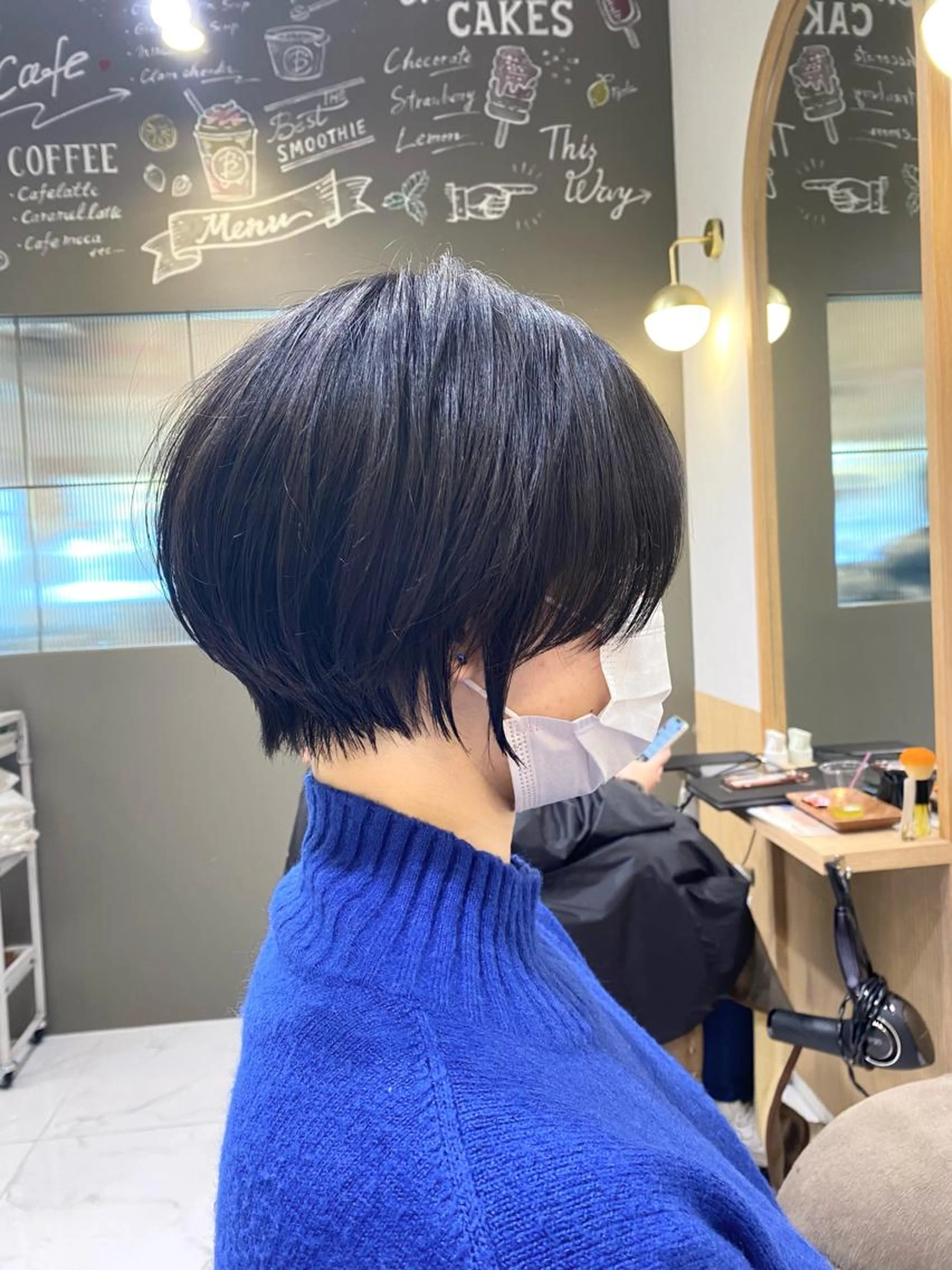 🍌絶壁/くせ毛の方にオススメ✨丸みのある縮毛矯正+似合わせショートスタイル🎉の写真