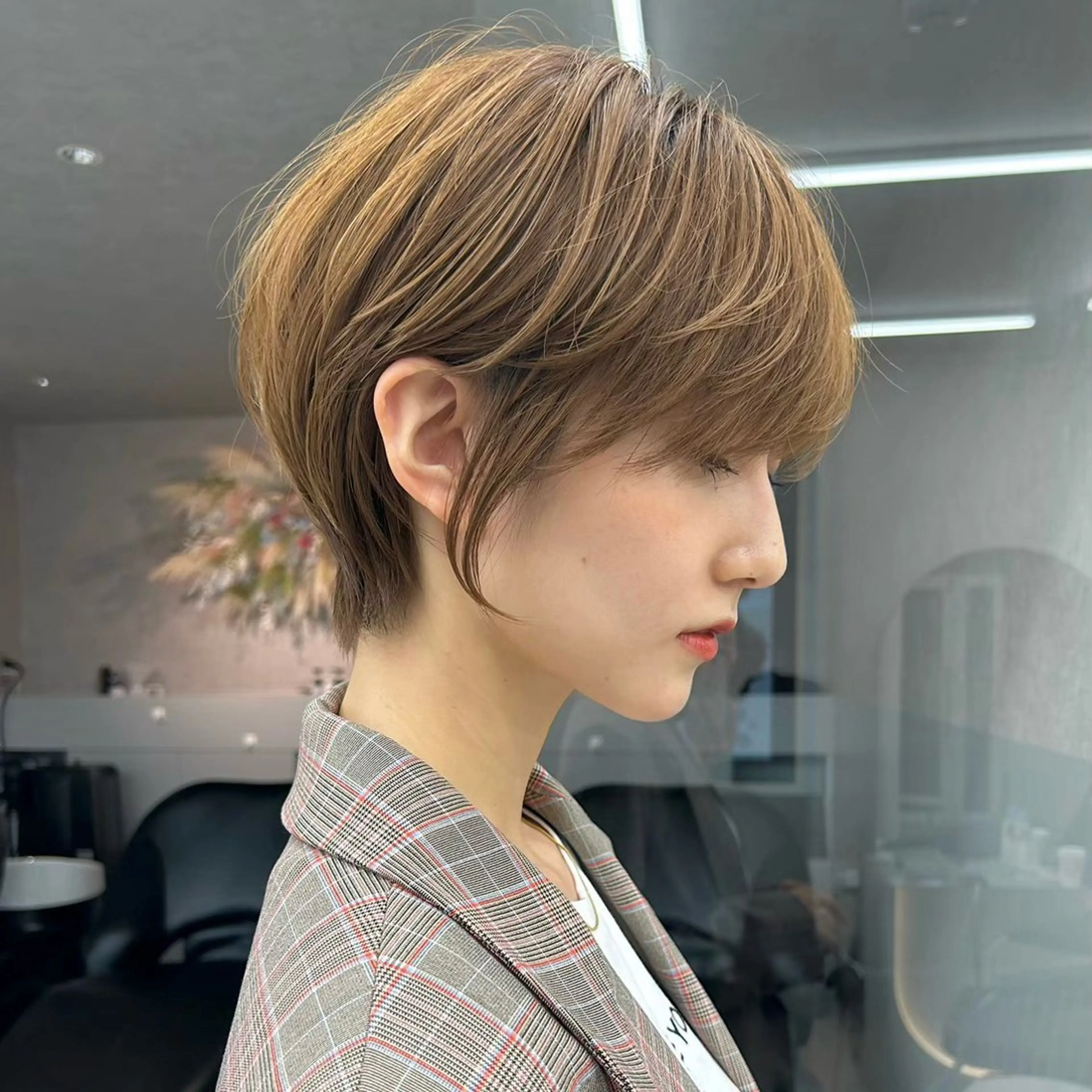 ショート カラー カット ヘアカラー トリートメント Lond Bloom 天神ショート/ボブのヘアスタイル