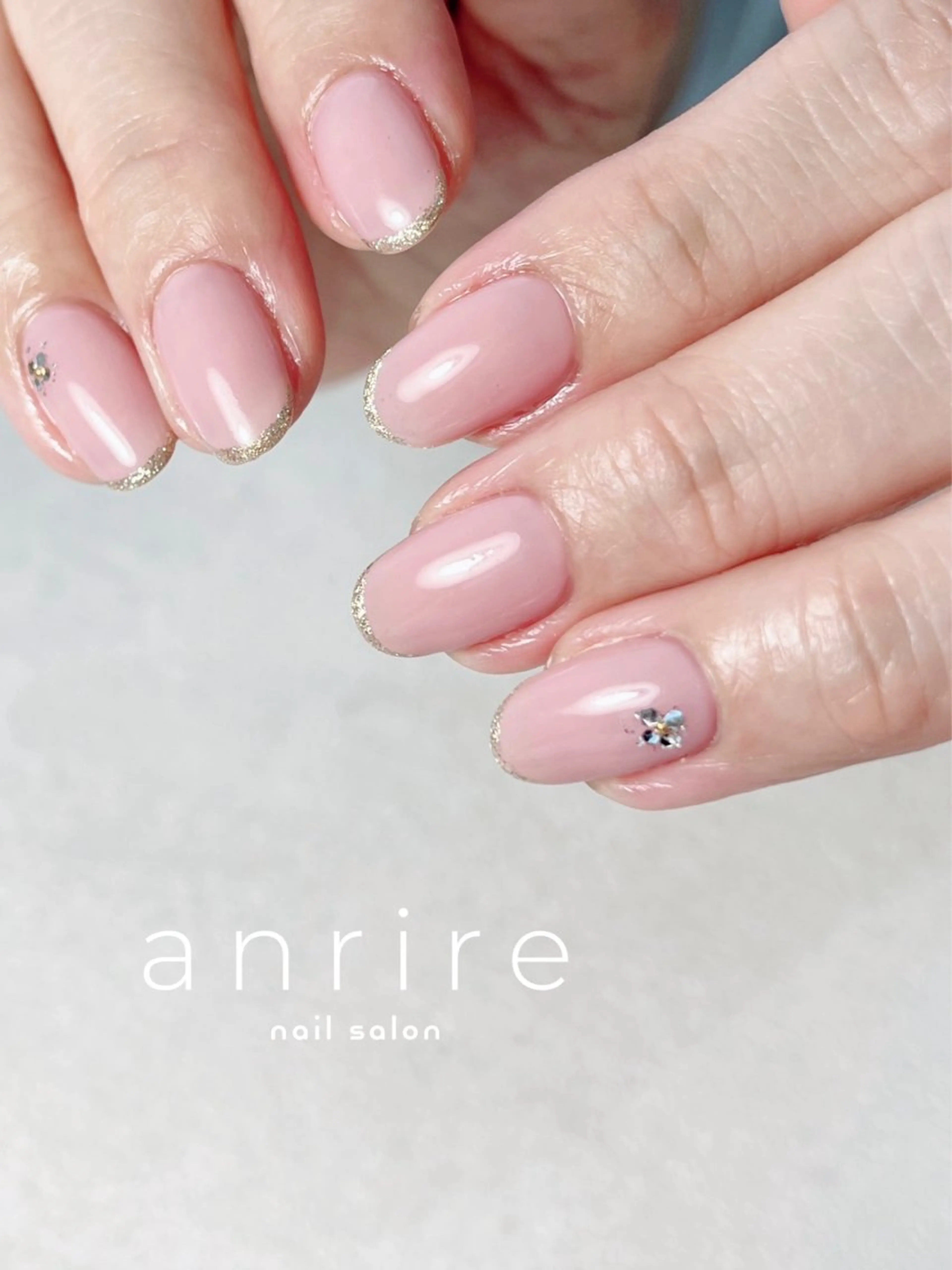 ネイル アートネイル フラワーネイル ジェルネイル キラキラネイル ラメ(グリッター) ハンドネイル nailsalon anrireのネイルデザイン