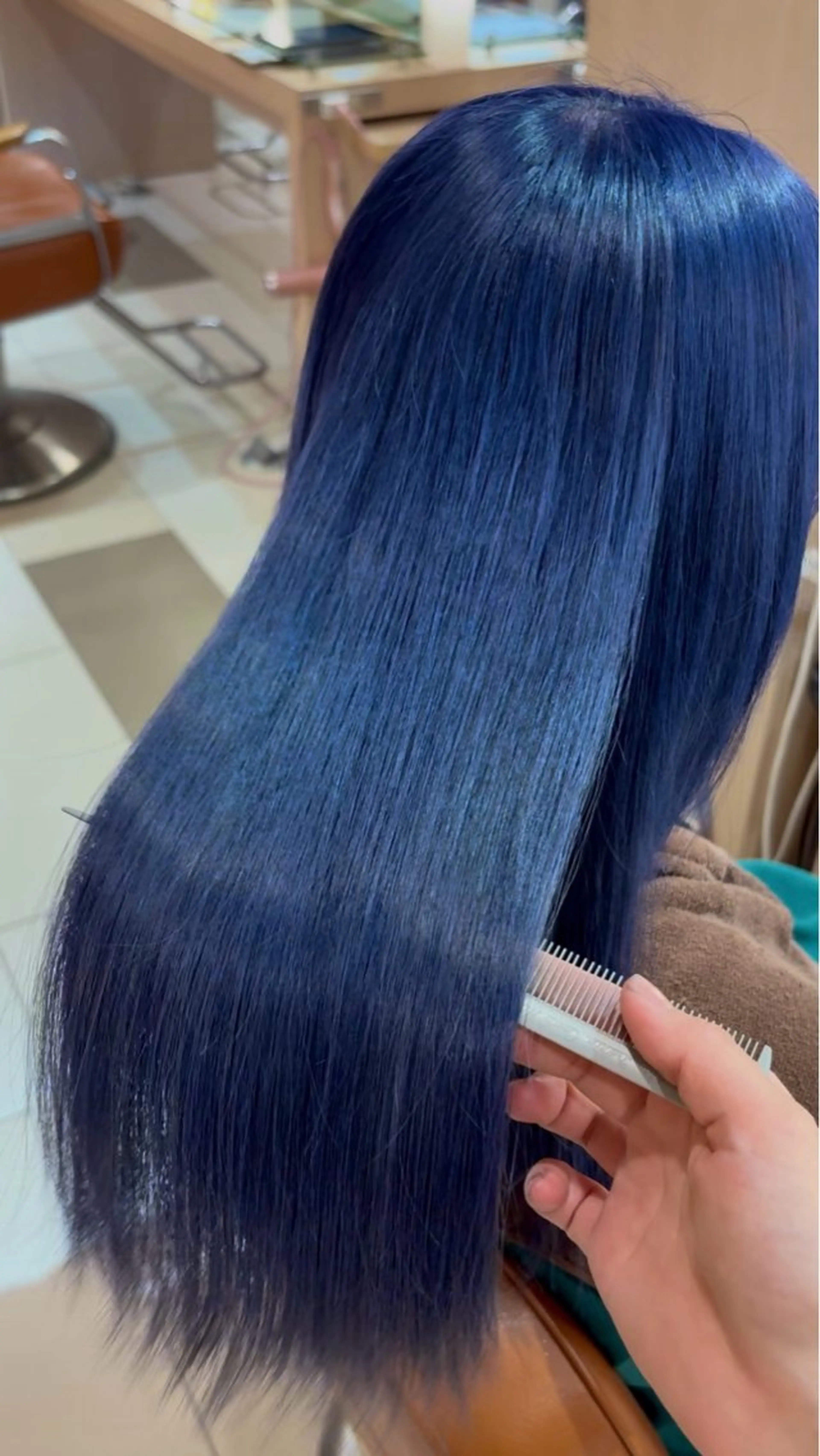 セミロング カットモデル/ セット/宮里心香のヘアスタイル