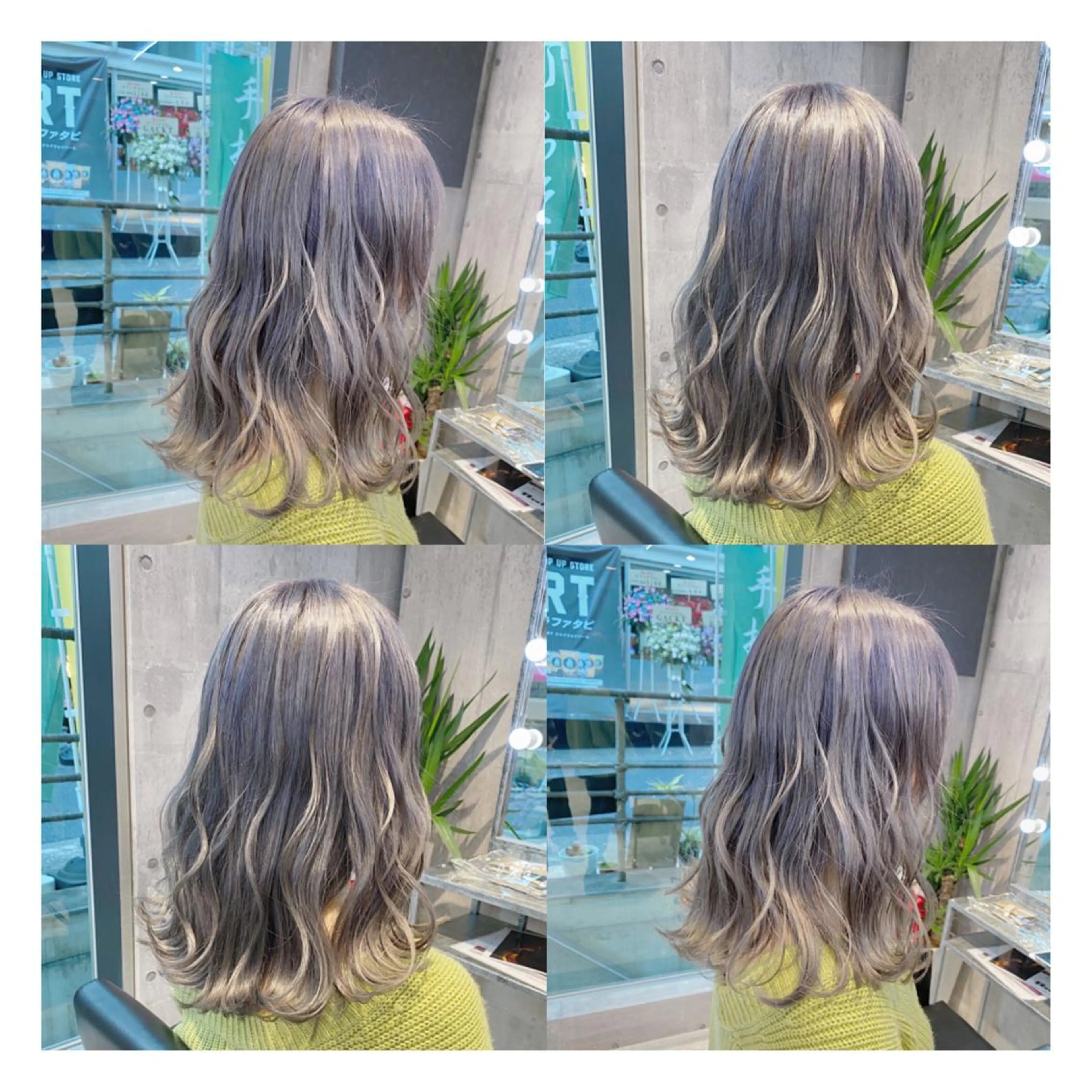 ミディアム レイヤーカット 💖ムラ修正ブリーチ 💖【YUU】のヘアスタイル