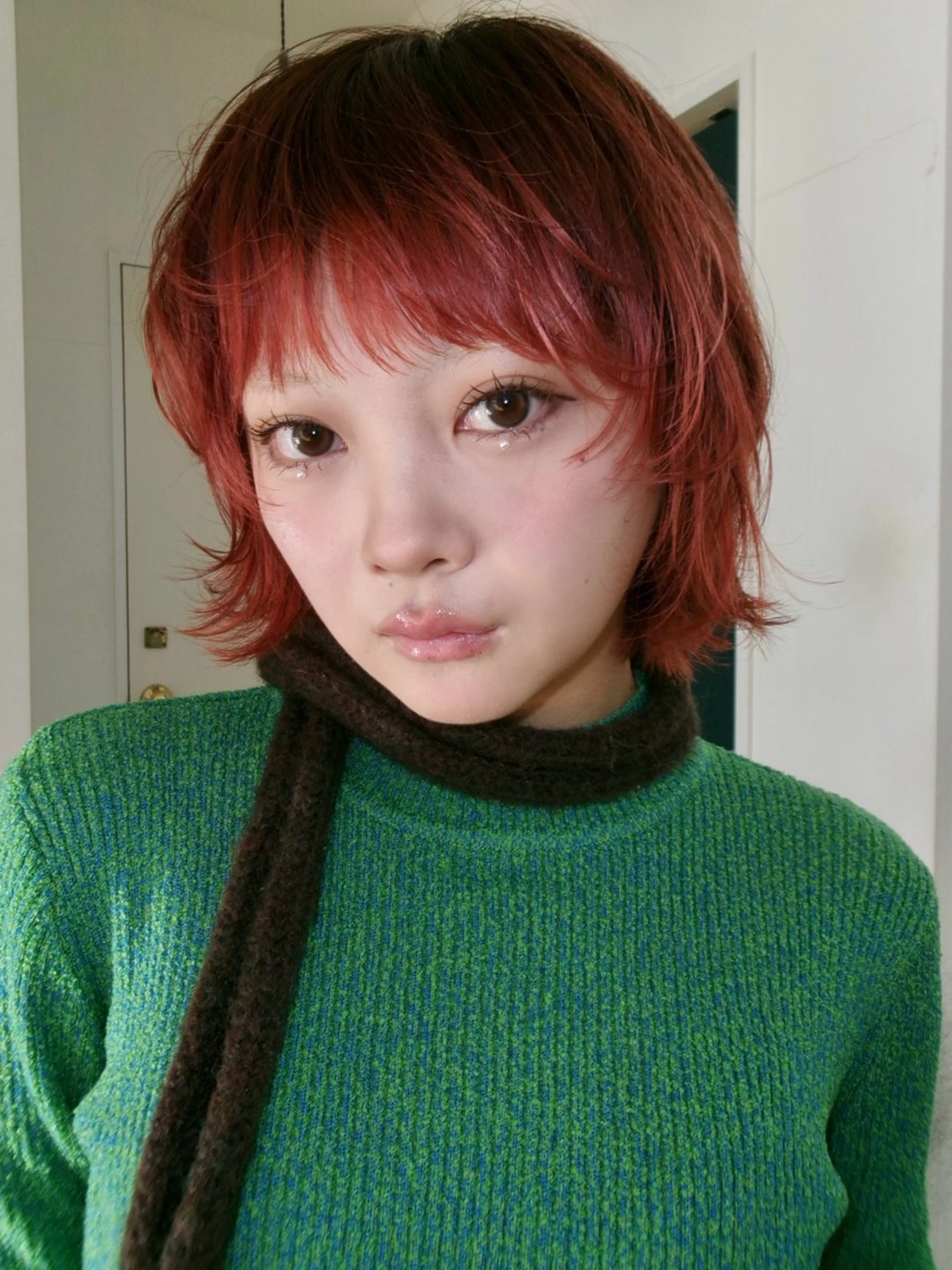 ショート ヘアカラー トリートメント YUUKI/ウルフ .ボブパーマのヘアスタイル