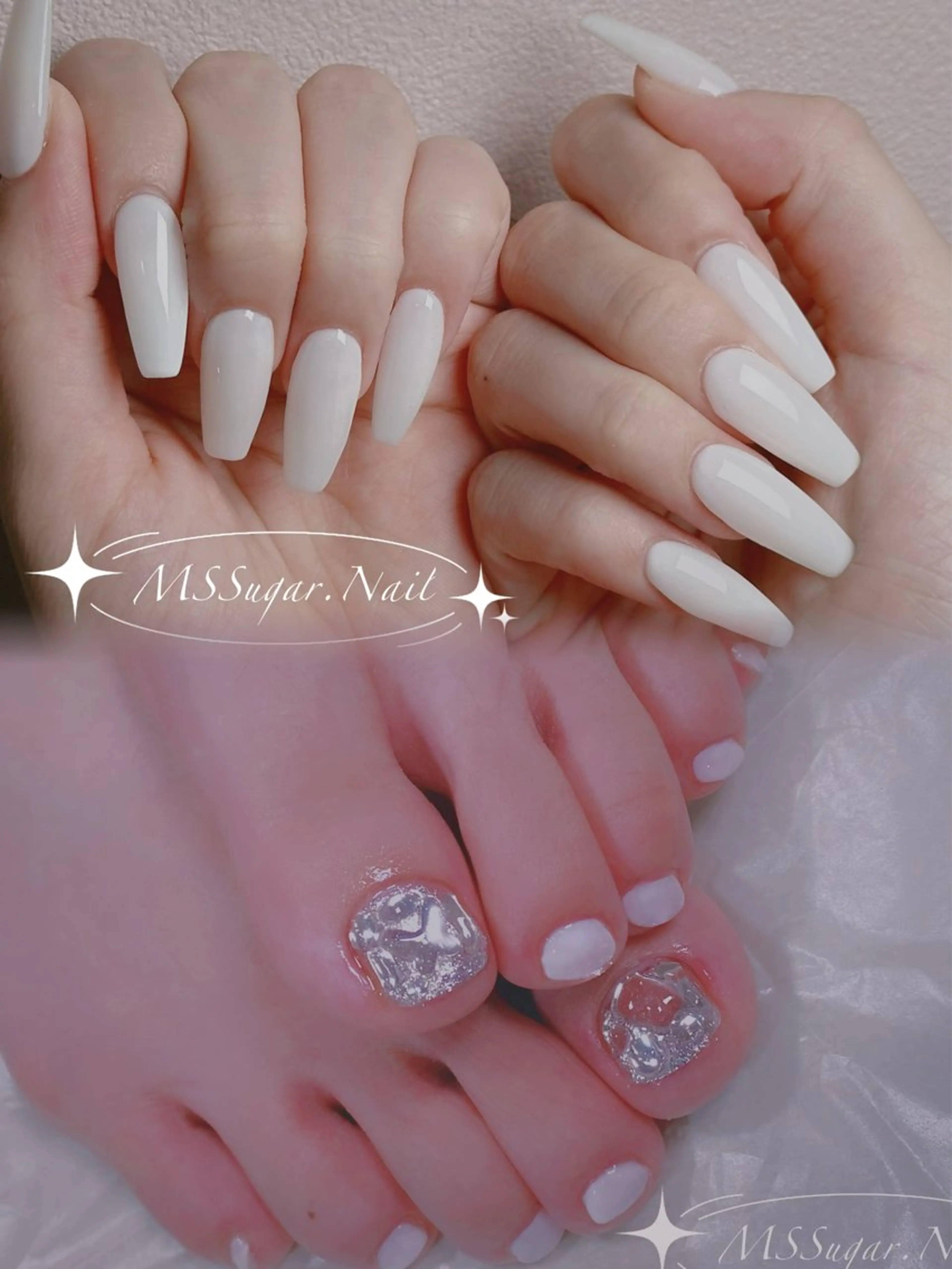 ネイル ロングネイル マグネットネイル スカルプネイル ネイルチップ ワンホンネイル MSSugar Nailのネイルデザイン