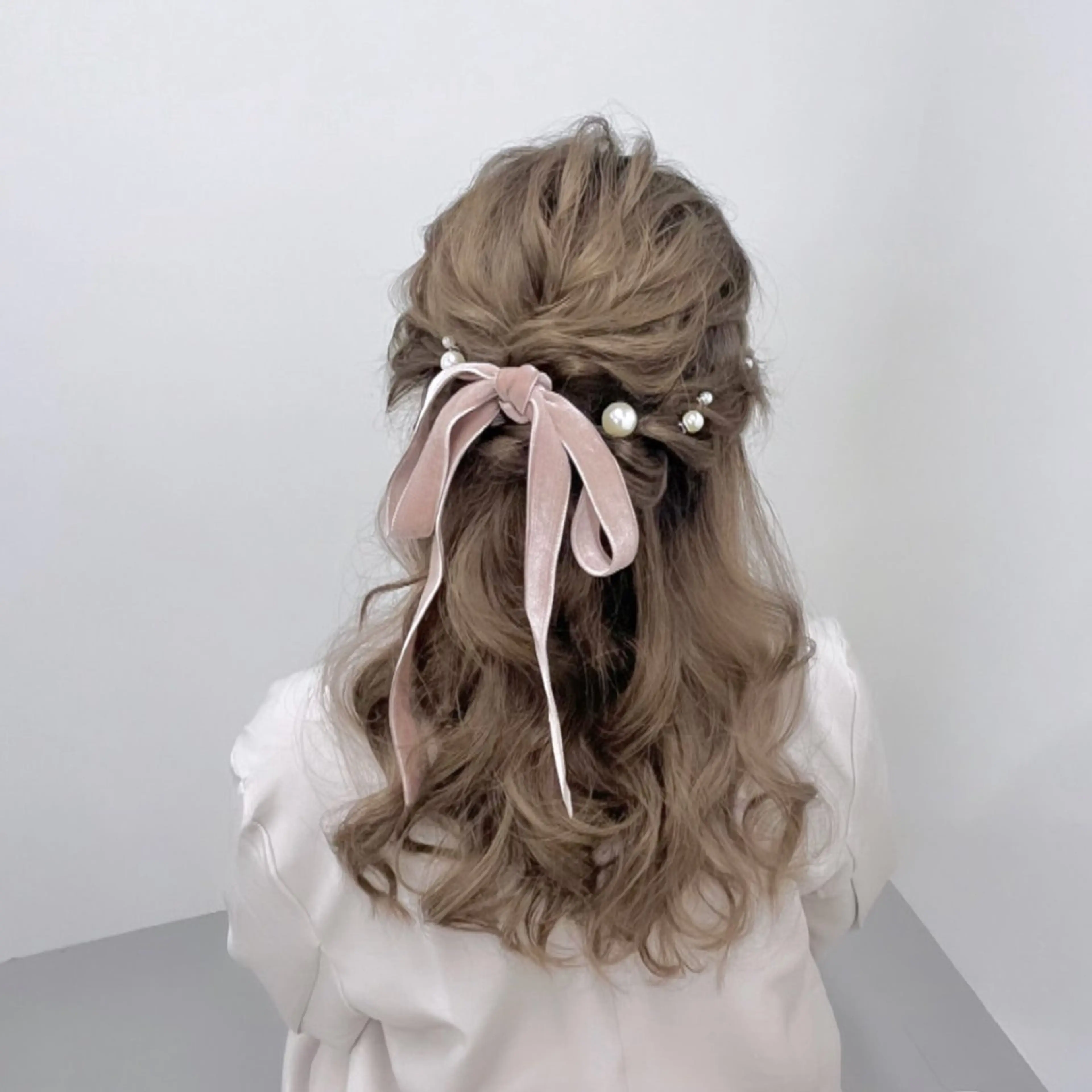 ロング ヘアアレンジ ハーフアップ 心斎橋/ヘアセット MASAKIのヘアスタイル