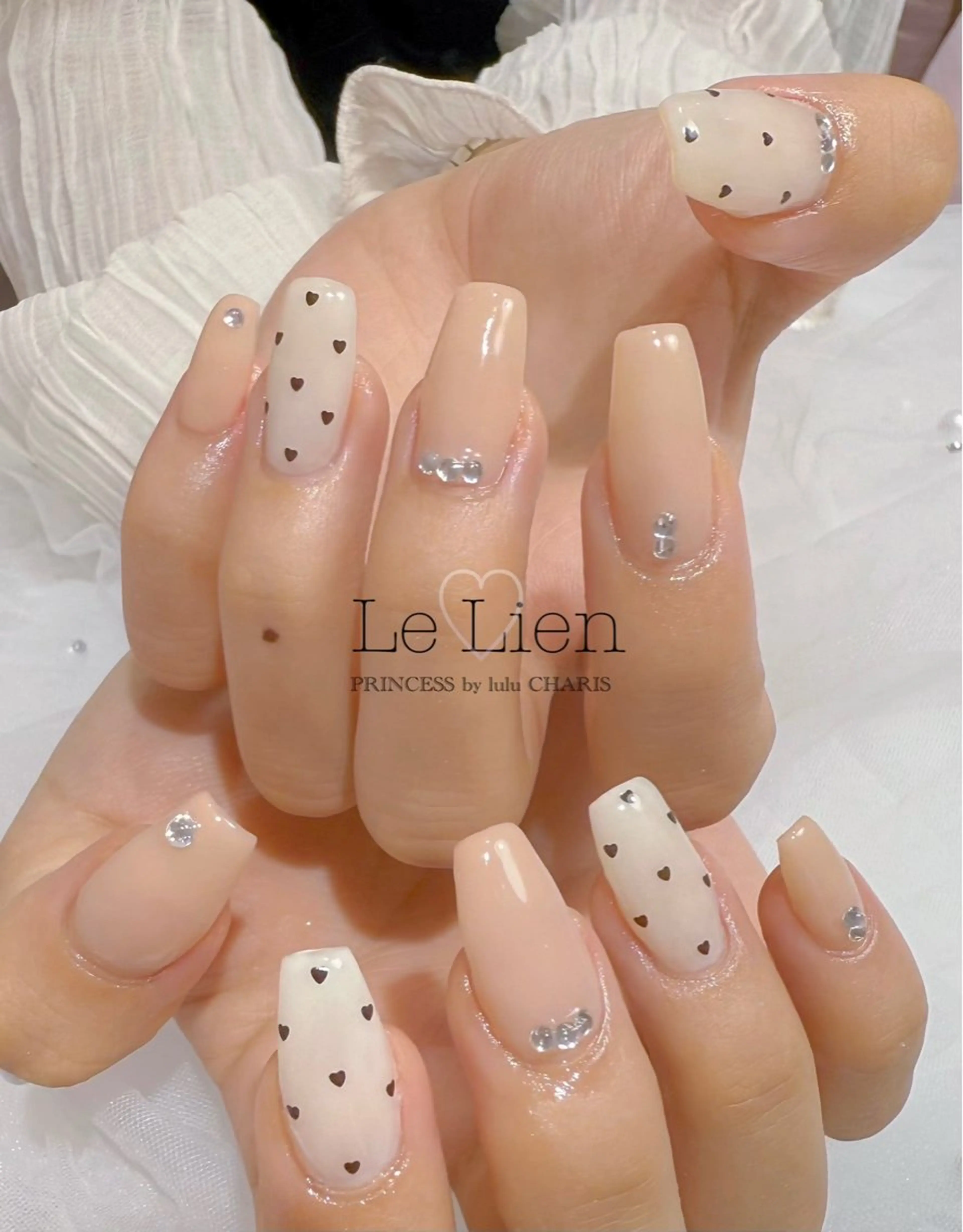 ネイル ハート 持ち込み ◇大人綺麗めネイル◇ *⑅୨୧*chieのネイルデザイン