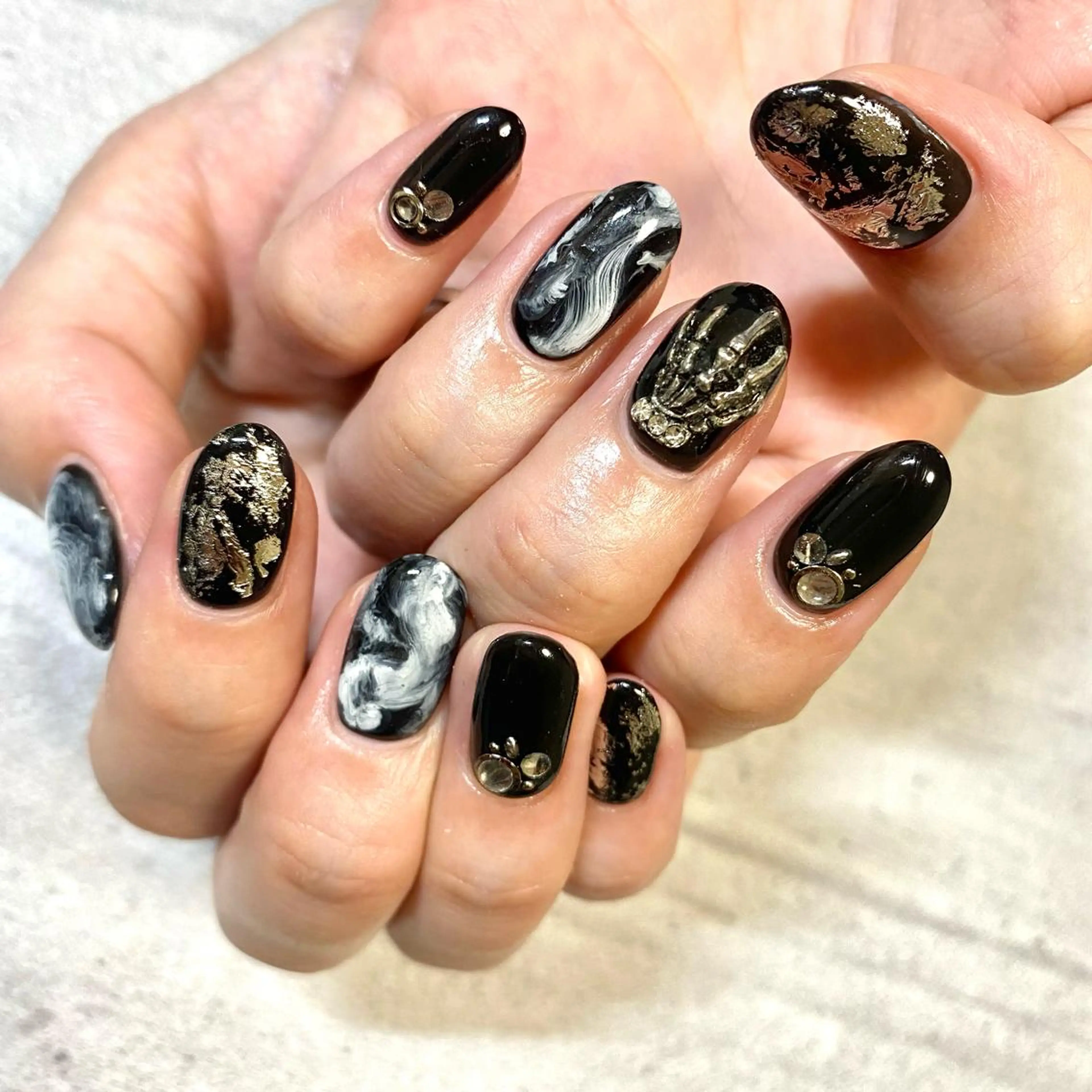 ショート カラー パーマ ヘアアレンジ メンズ キッズ ネイル マツエク・マツパ アイブロウ ハンドネイル ハンドケア 今福鶴見ネイル 8(ｴｲﾄ)のネイルデザイン