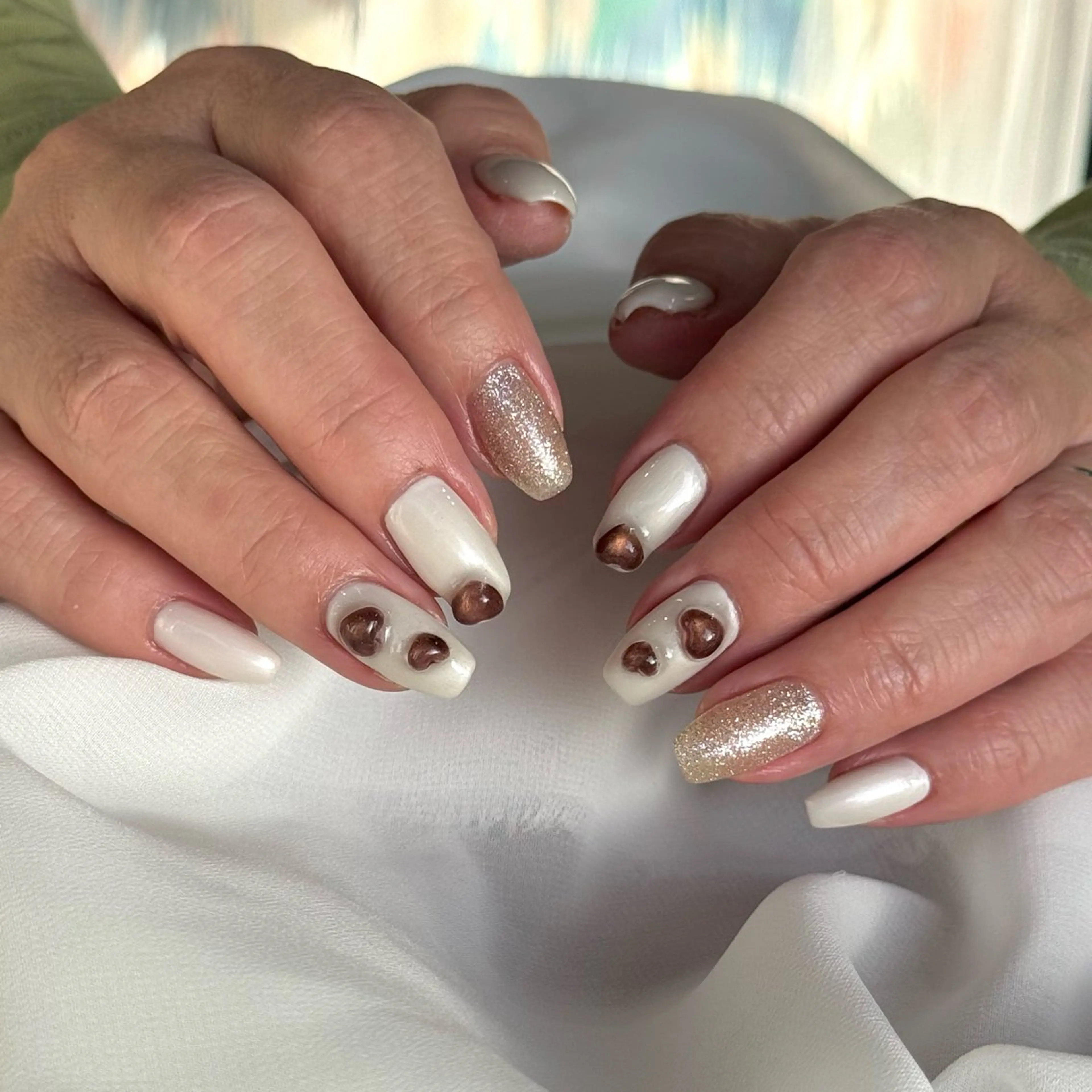 ネイル ハート バレンタイン HARUKA ネイリスト福岡/薬院のネイルデザイン