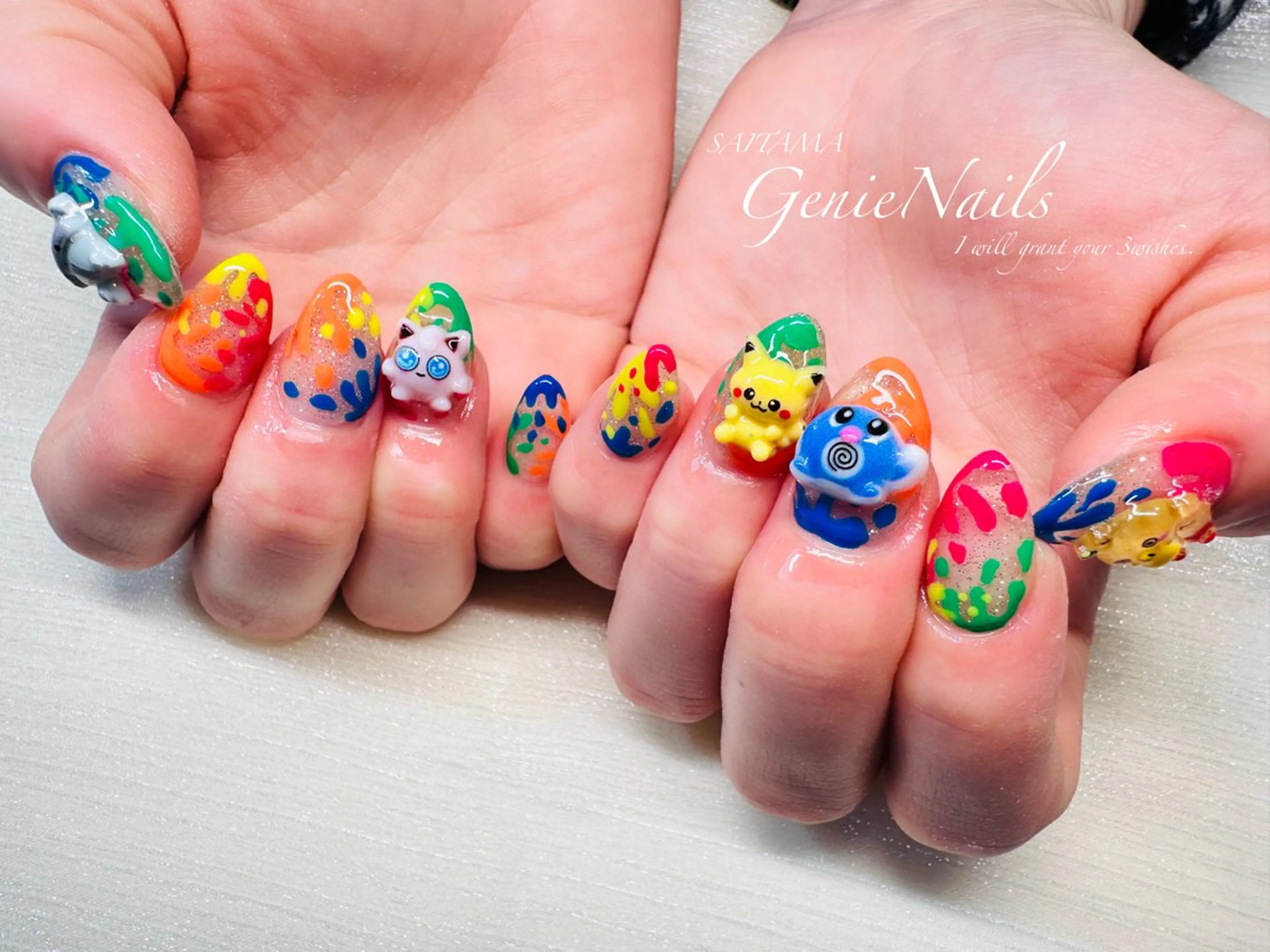 メンズ ネイル アートネイル ロングネイル メンズネイル 持ち込み 冬ネイル Genie Nailsのネイルデザイン